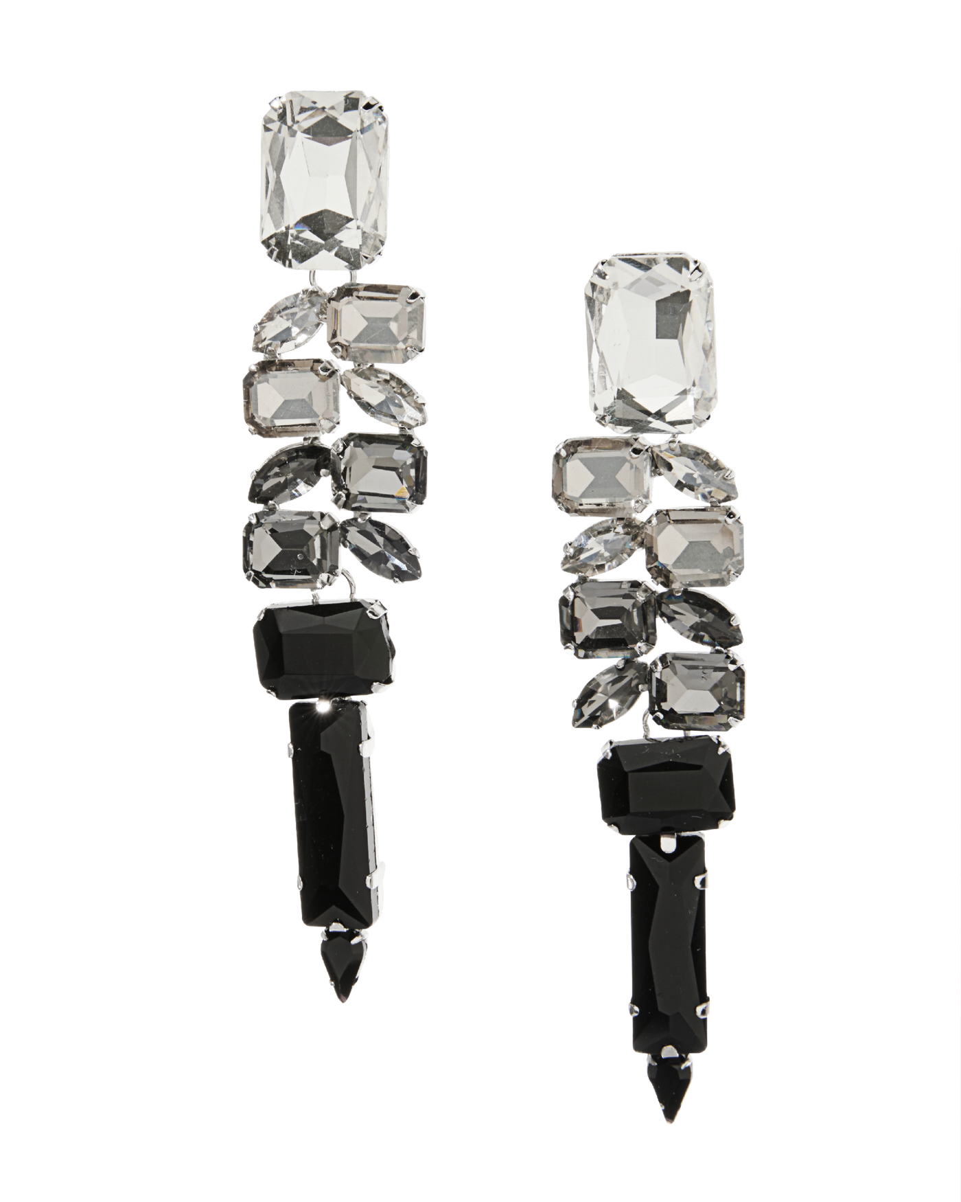 Gem Drop Earring Black Multi