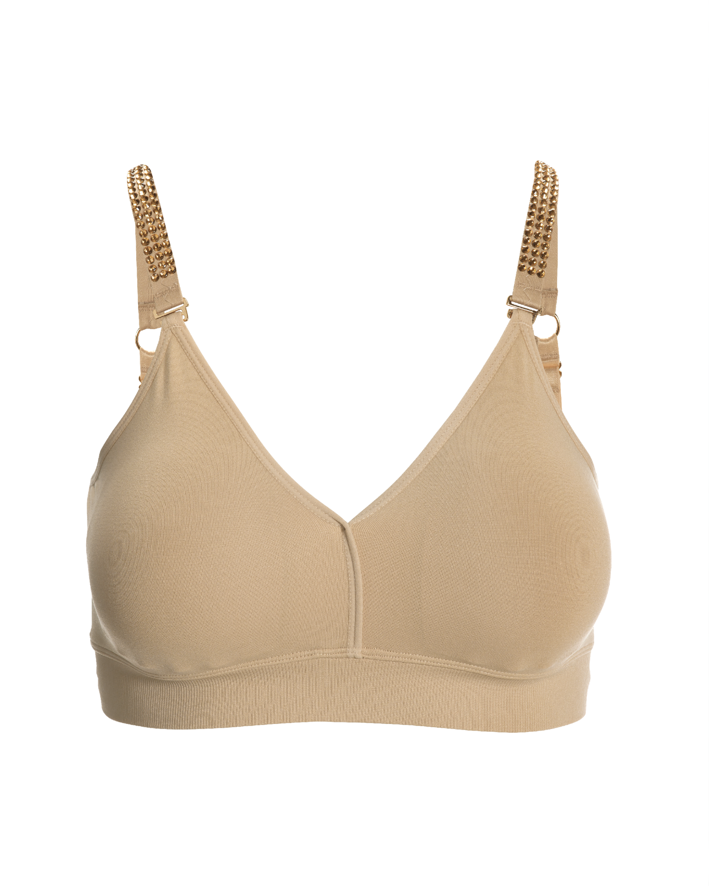 Grande Crystal Plunge Bra Strap It Champagne