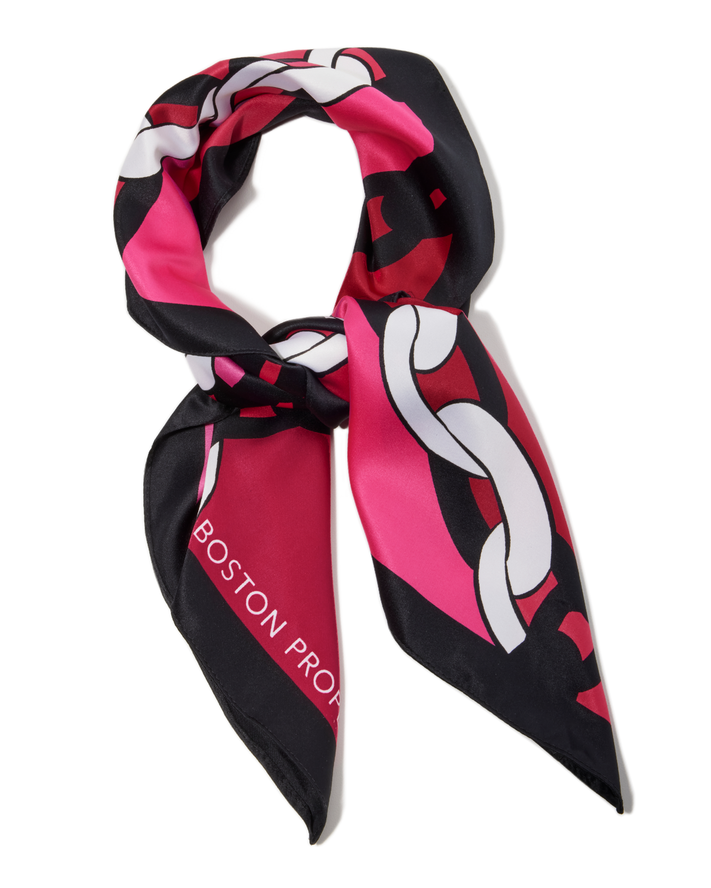 Boston Proper Chain Scarf Pink/Black