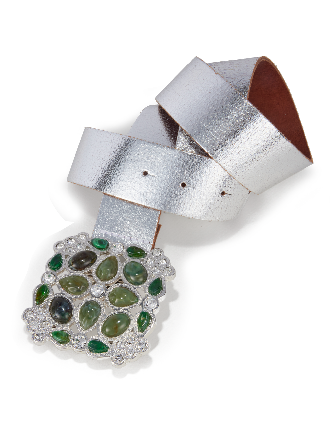 Green Marble Crystal Belt Green/Silver