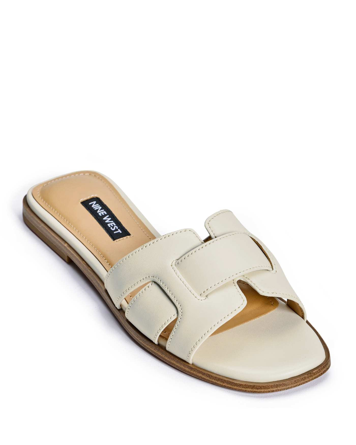 Flat Slide Sandal Cream