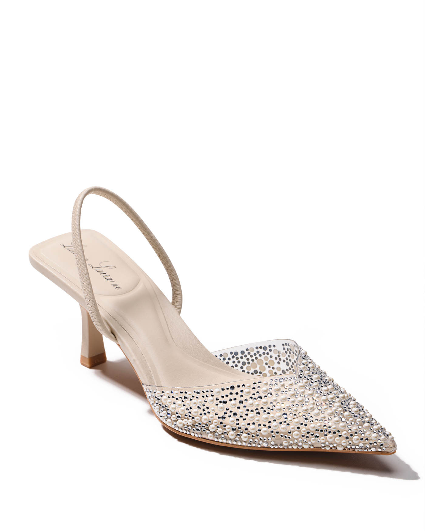 Pearl Slingback Closed Toe Heel Pearl