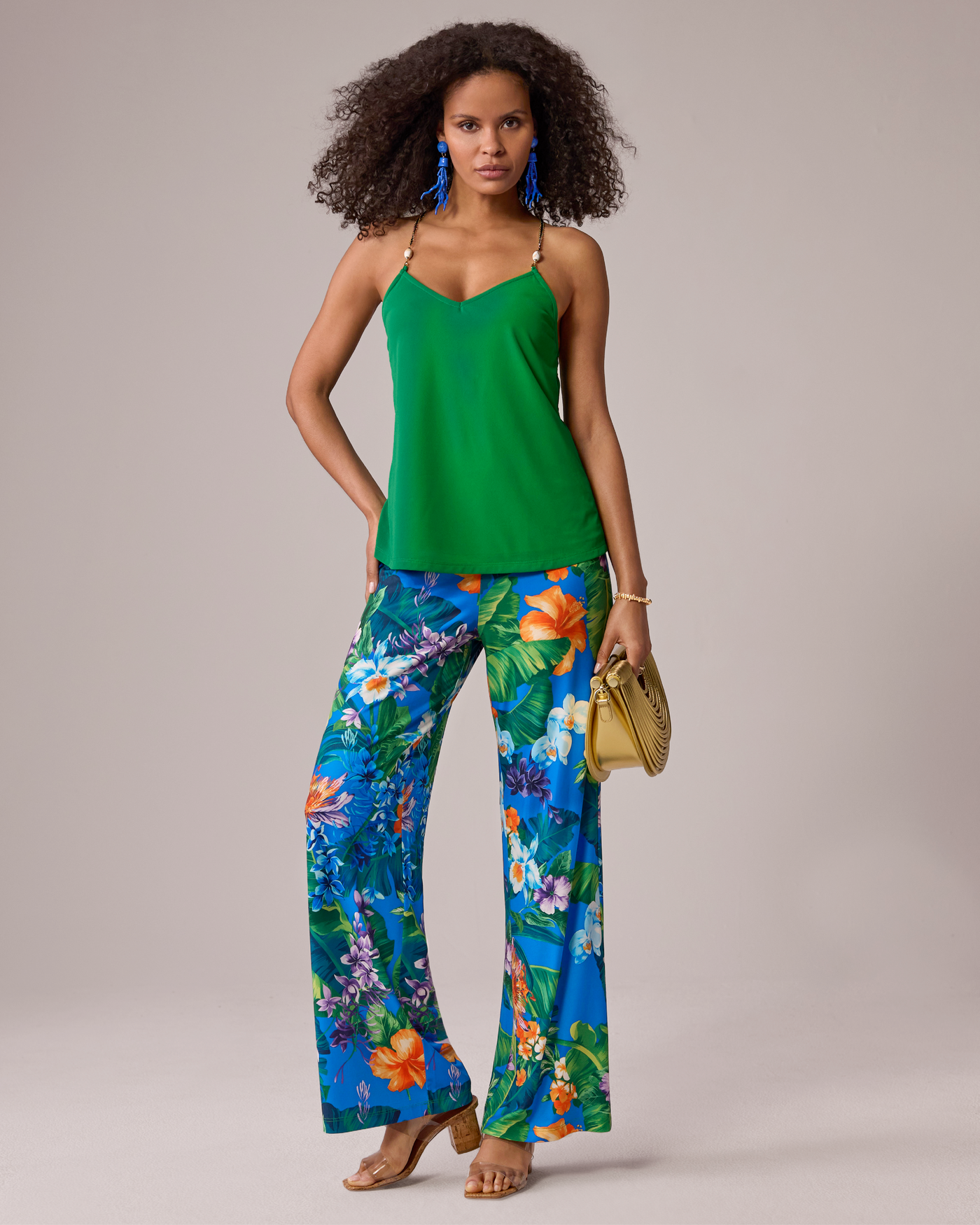 Malibu Print Wide Leg Pant Tropical Explosion
