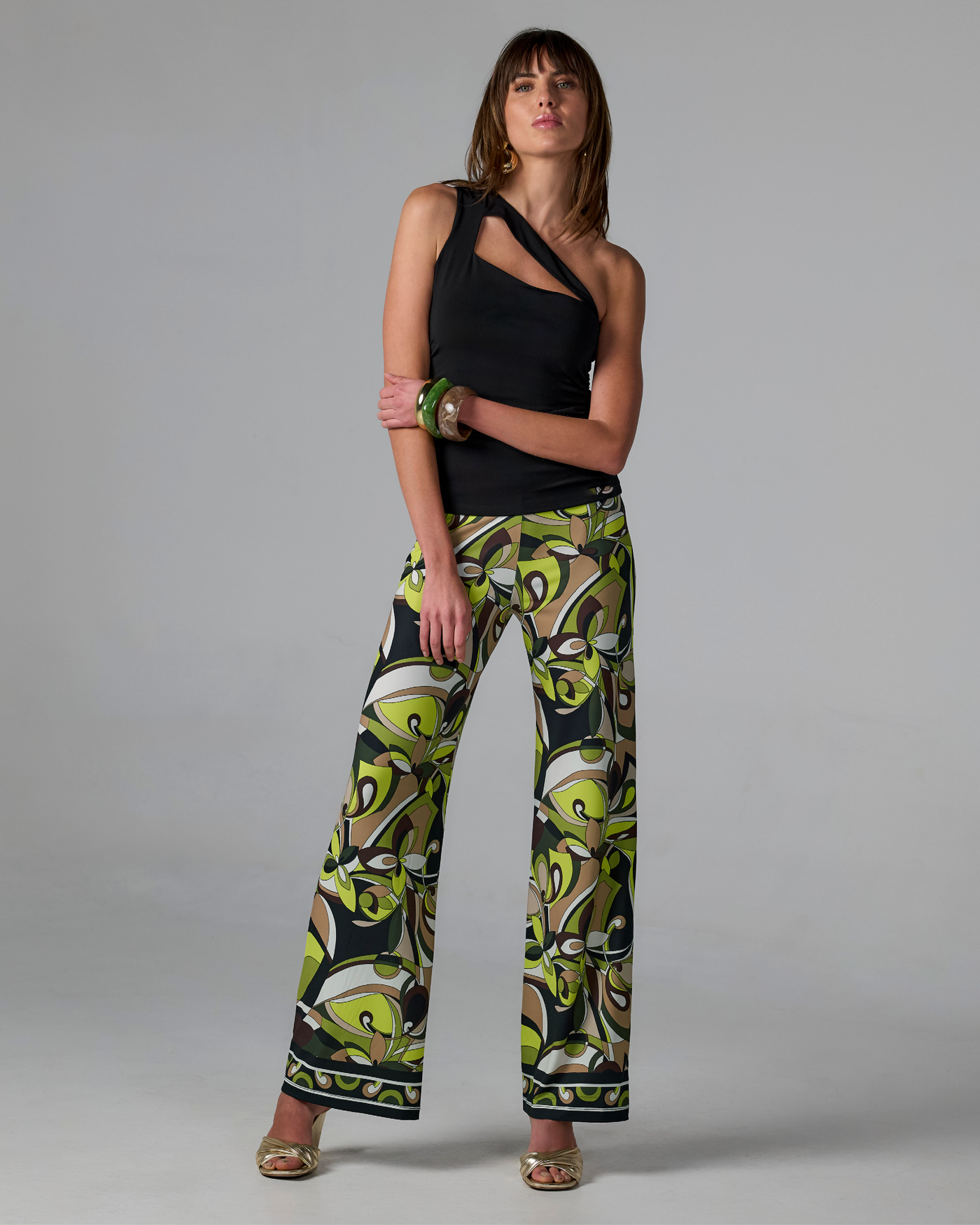 Malibu Print Wide Leg Pant End of Summer Abstract