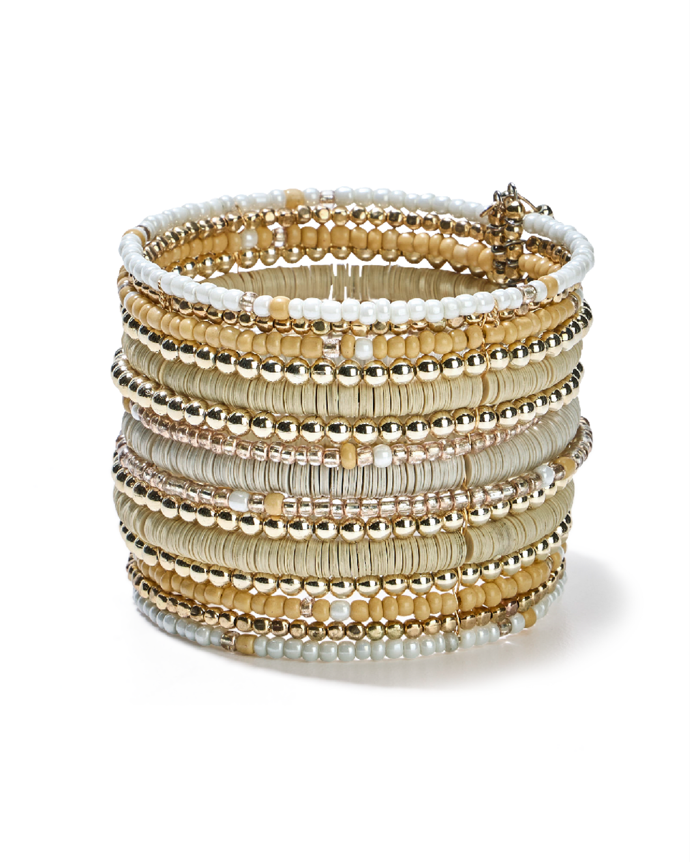 Beaded Cuff Gold Multi