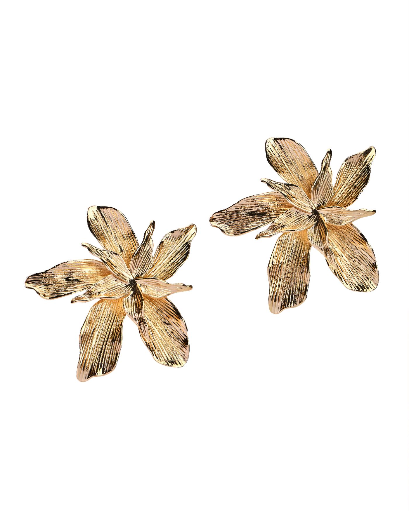 Floral Stud Earring Gold
