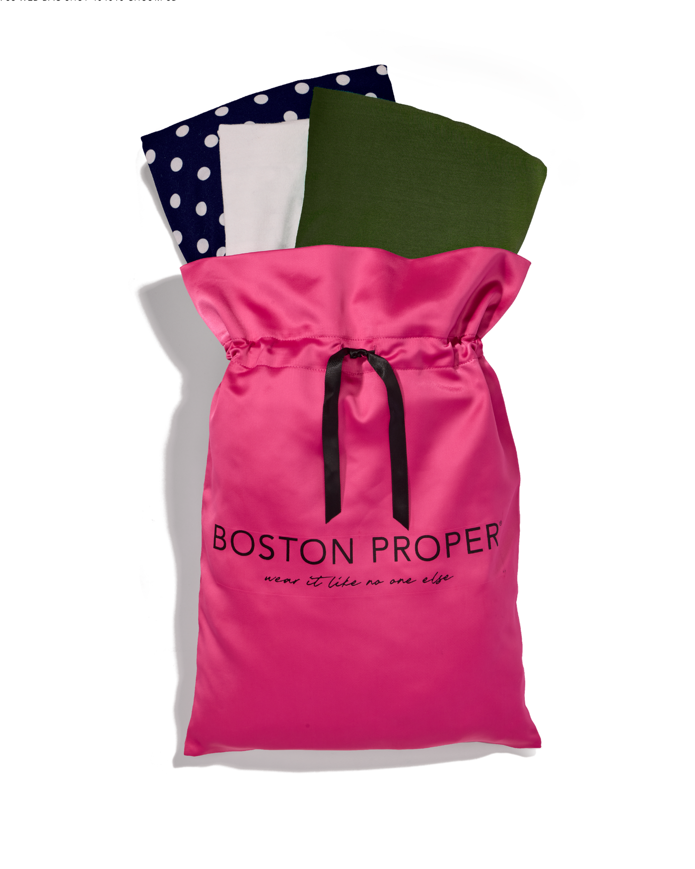 Boston Proper Drawstring Bag Pink/Black