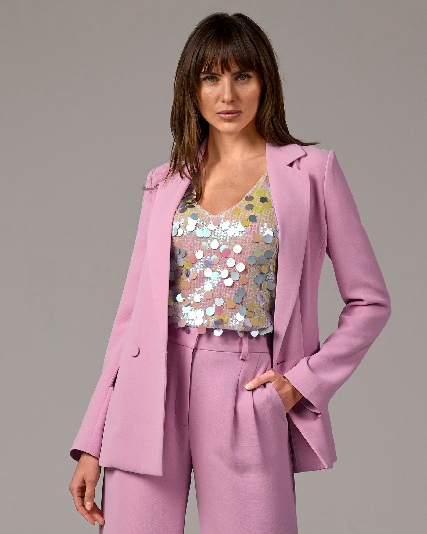 Effortless Drape Blazer Pink Lavender