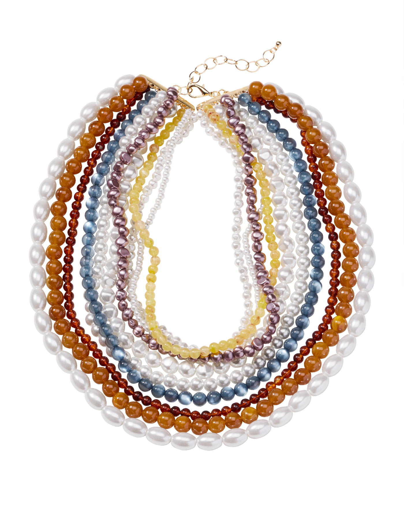 Multi Layered Trim Necklace Multi