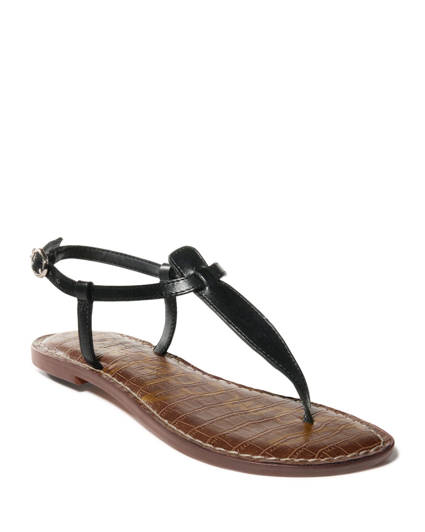 Single Ankle Strap Sandal Black
