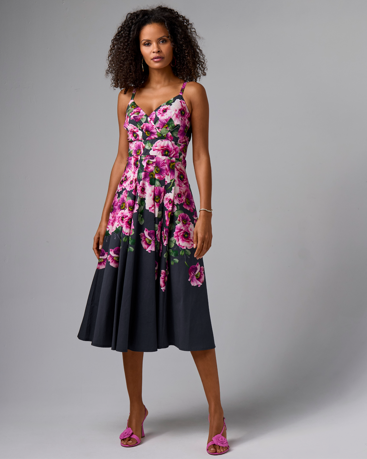 Proper Poppies Fit and Flare Midi Dress Proper Poppies Border