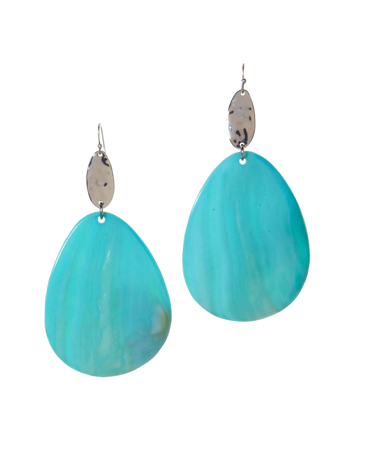 Statement Shell Teardrop Earring Turquoise