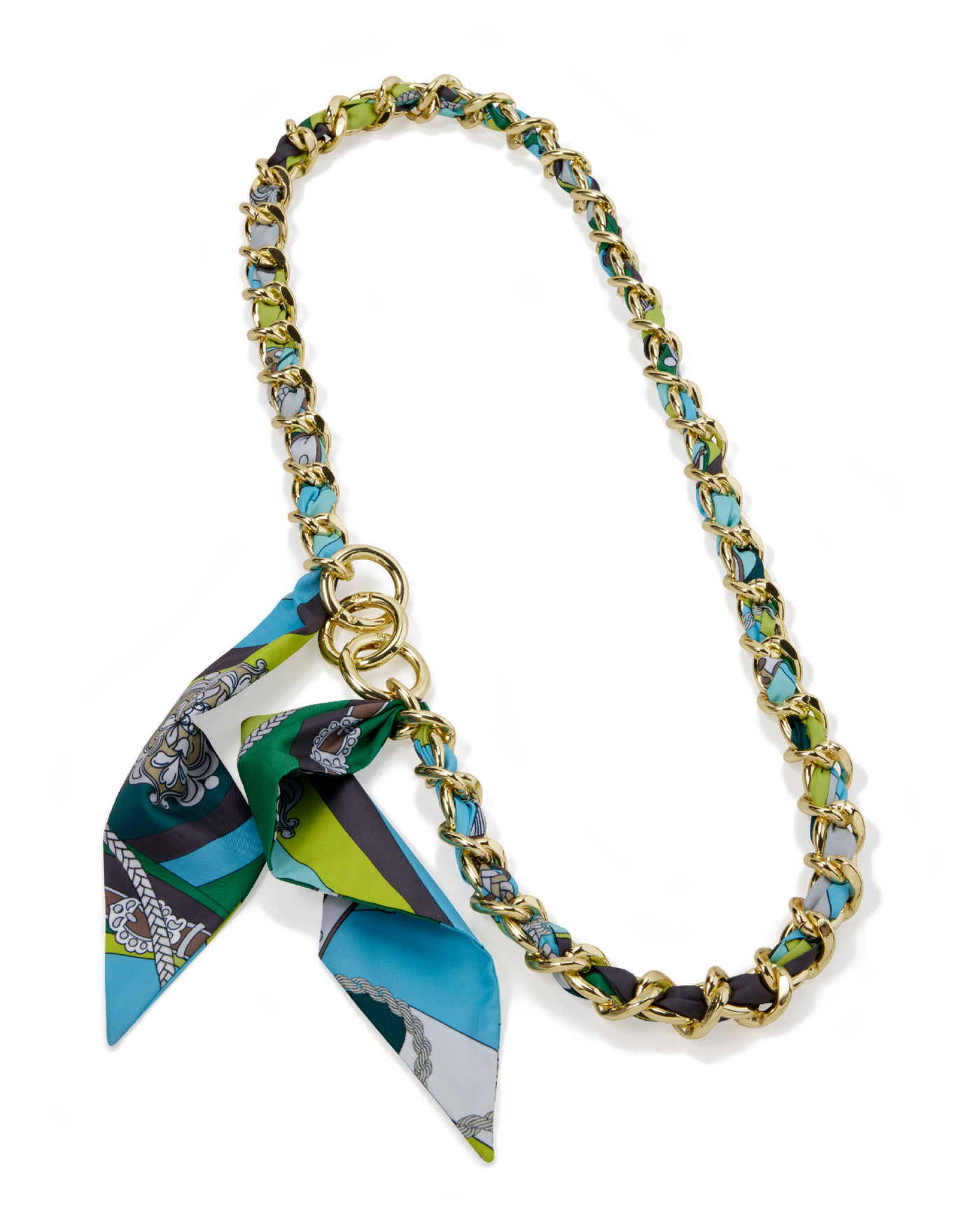 Print Chain Belt Gold