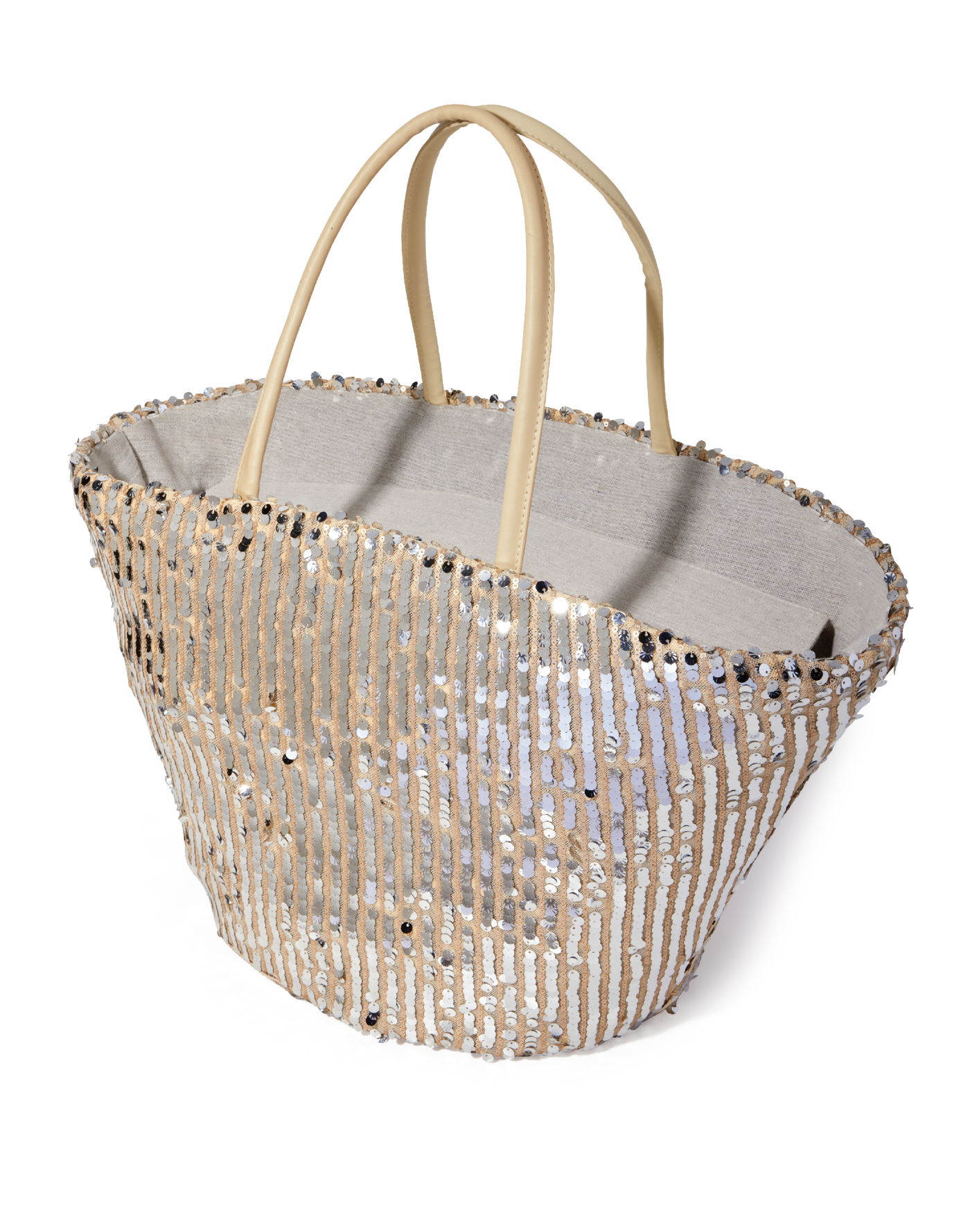 Sequin Tote Silver