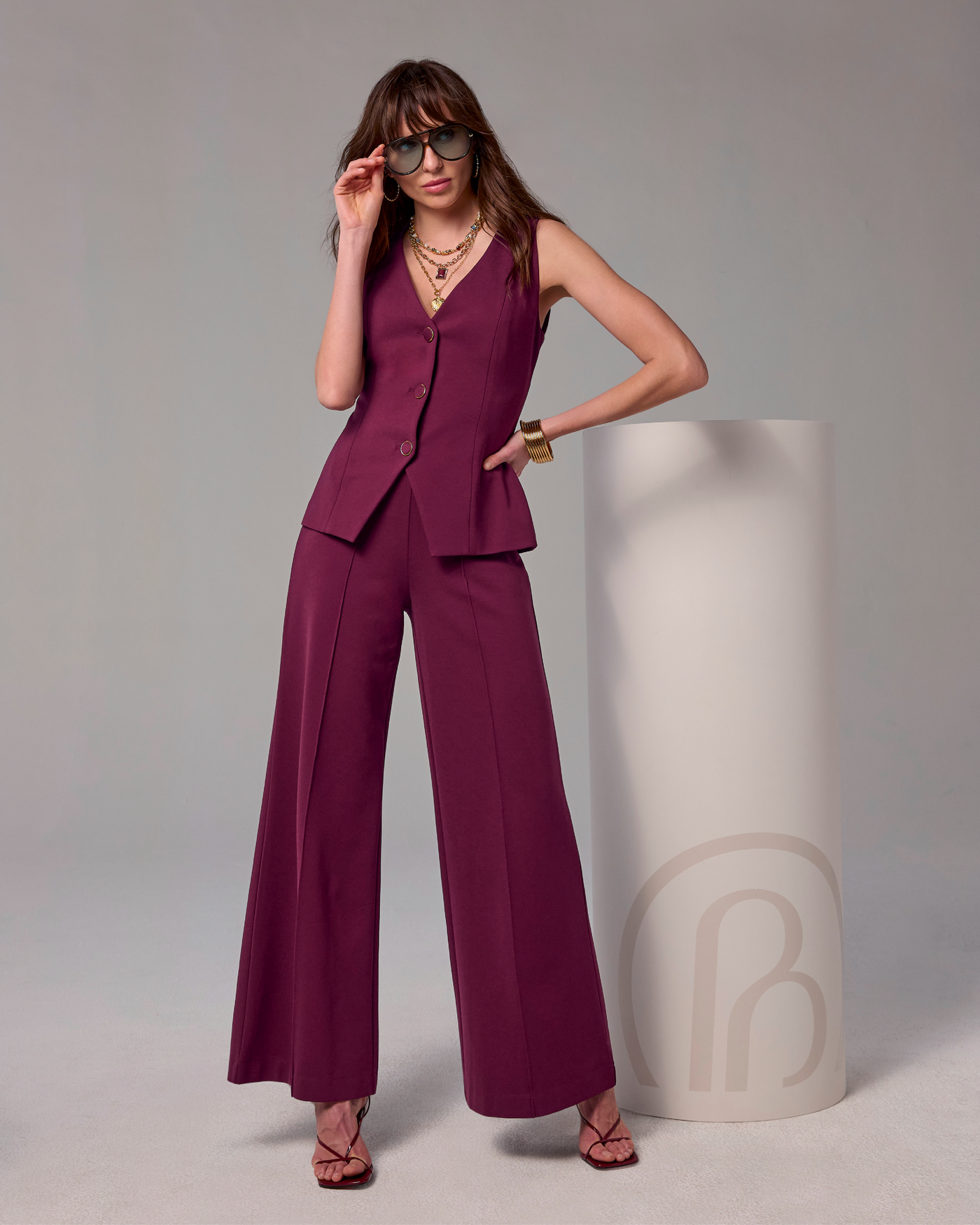 Malibu Ultimate Pull-On Ponte Pant Windsor Wine