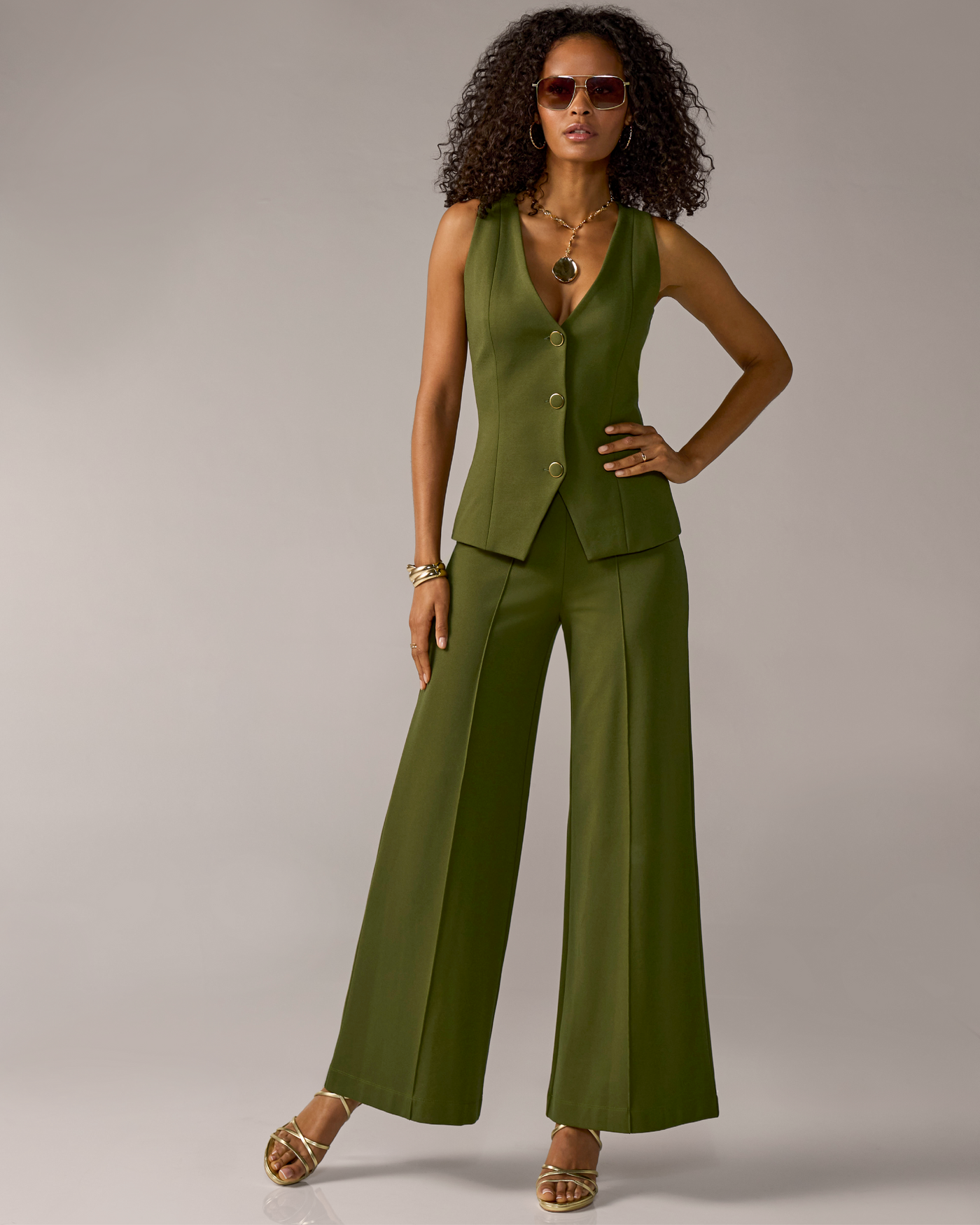 Malibu Ultimate Pull-On Ponte Pant Capulet Olive