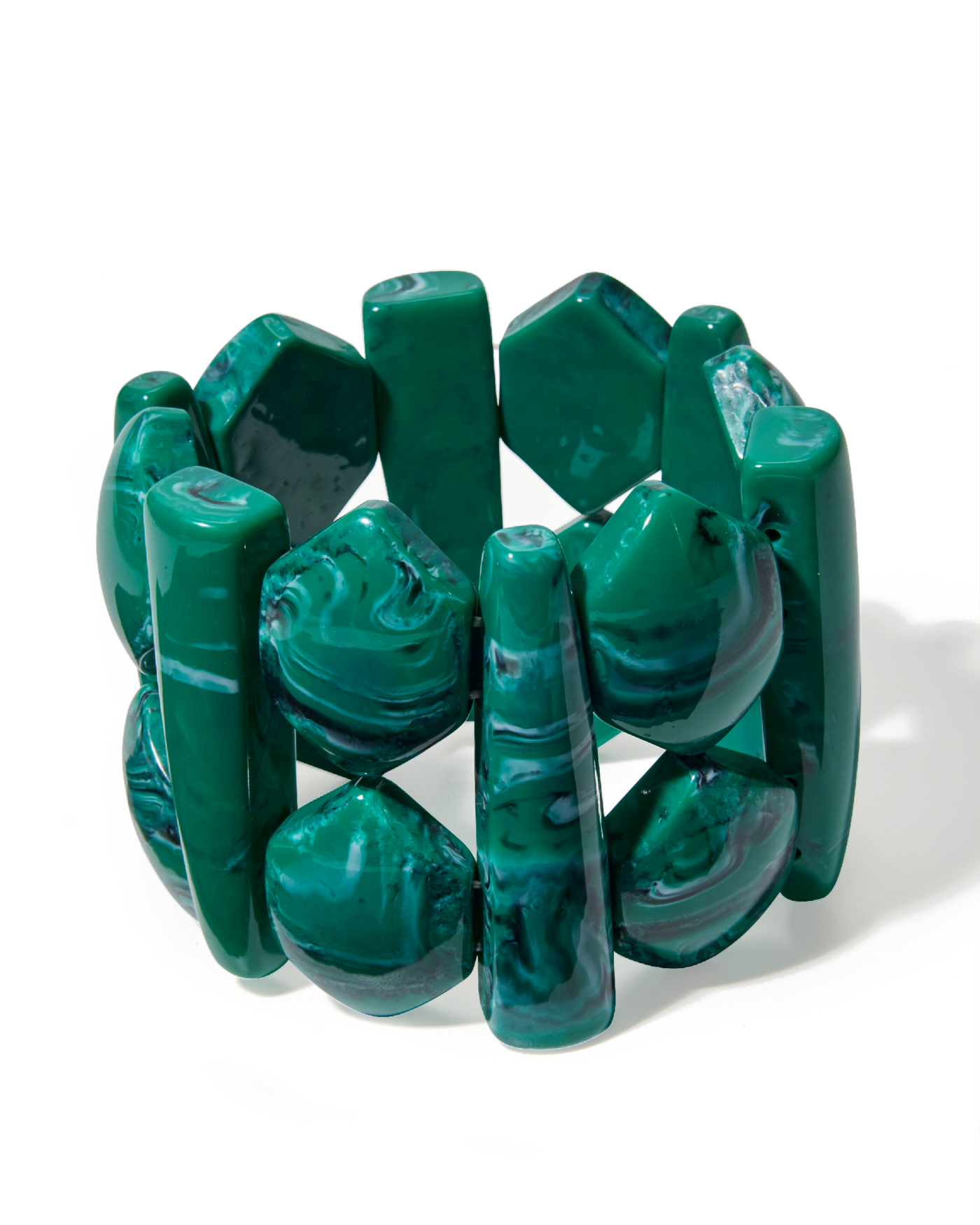 Marbled Acrylic Bracelet Green