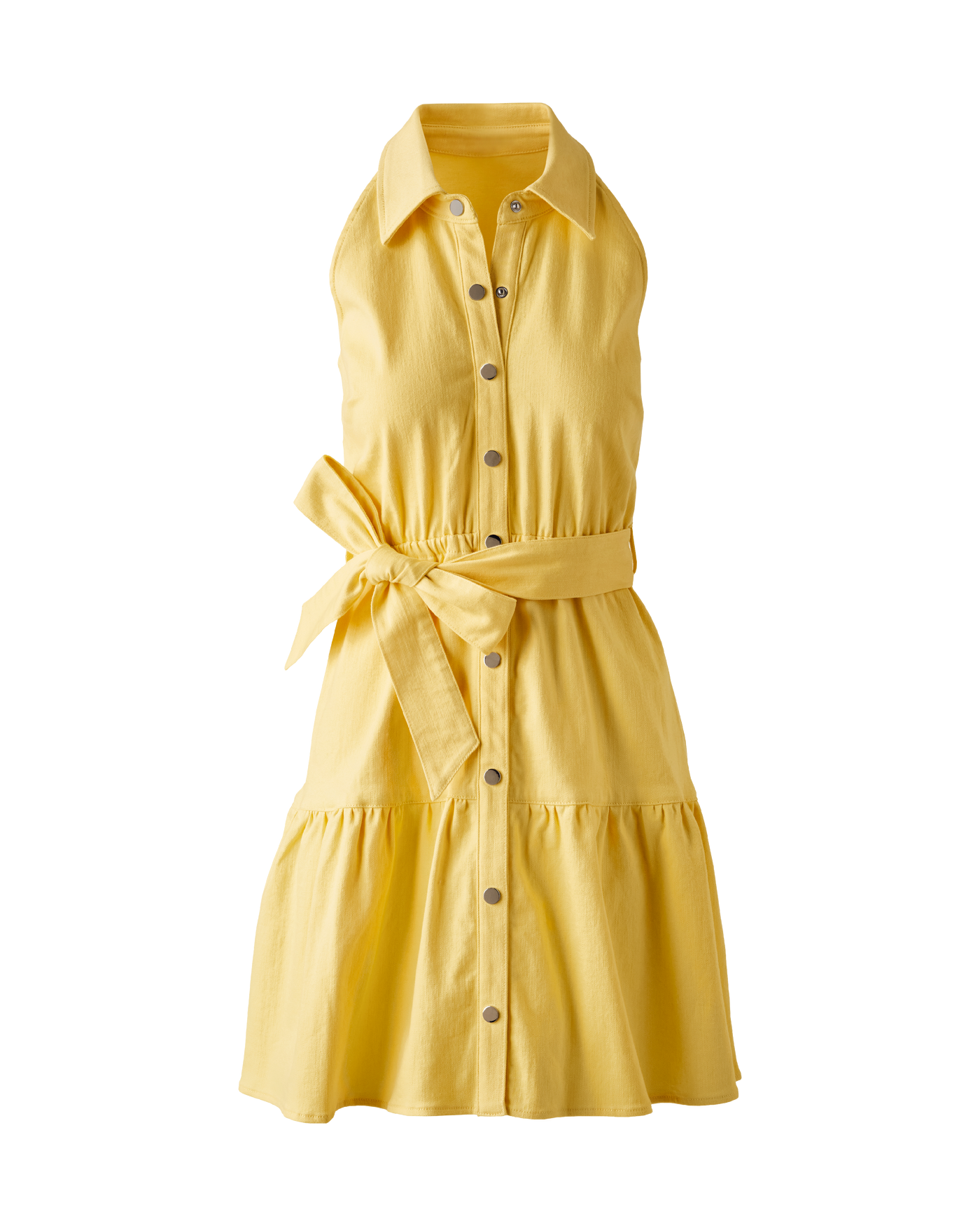 yellow denim dress Boston Proper - Lemon Drop - Collared A Line Color:Olive green Whistles Petite Midi Short Size: S (31 - 33) AKIRA Golden Goddess Embellished