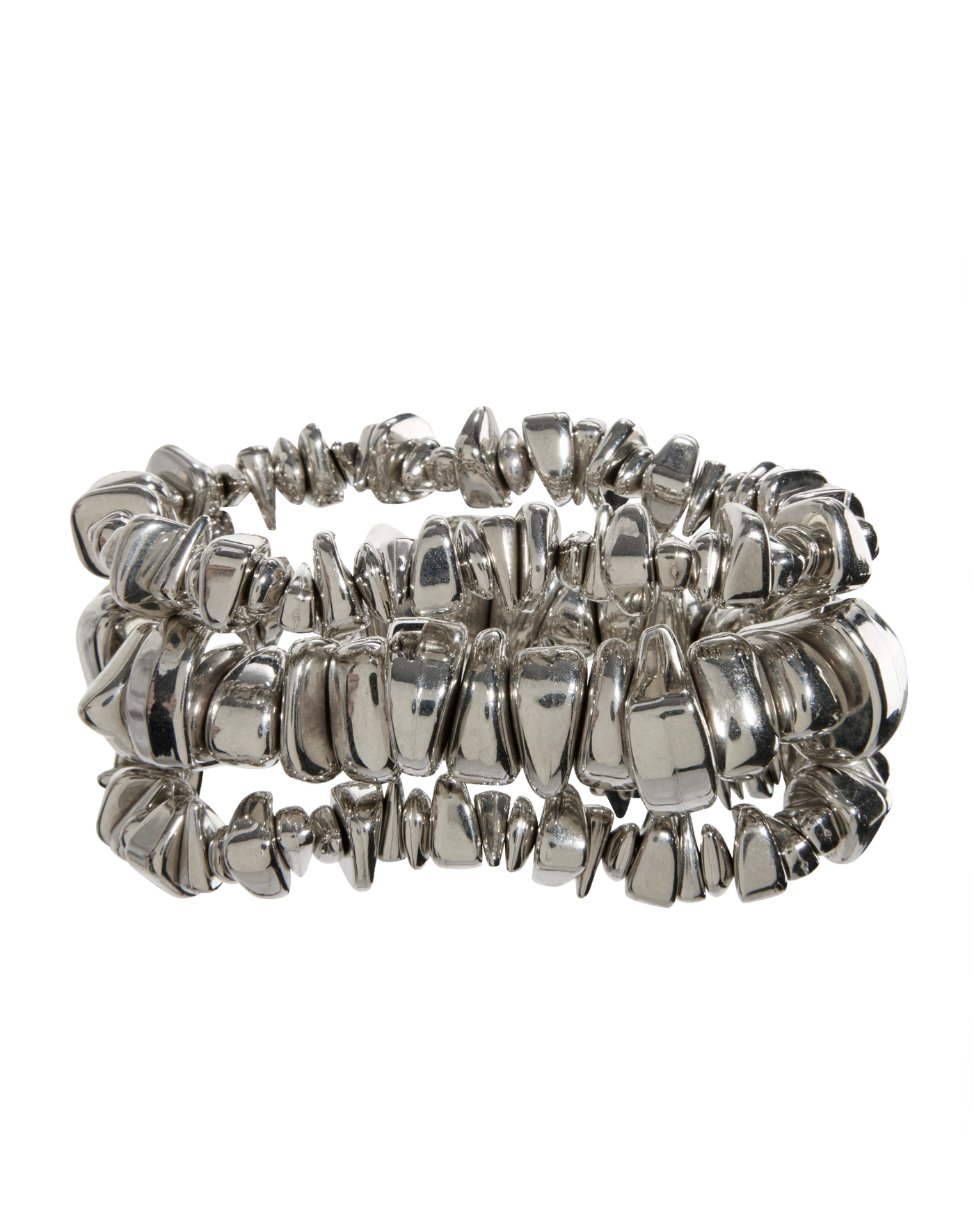 Metallic Stone Bracelet Silver