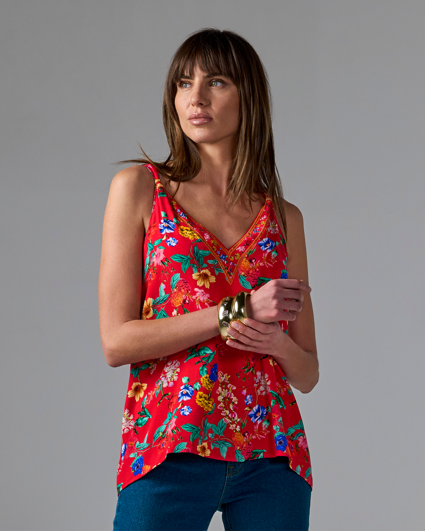 Easy Chic V Neck Blouse Botanical Dreams