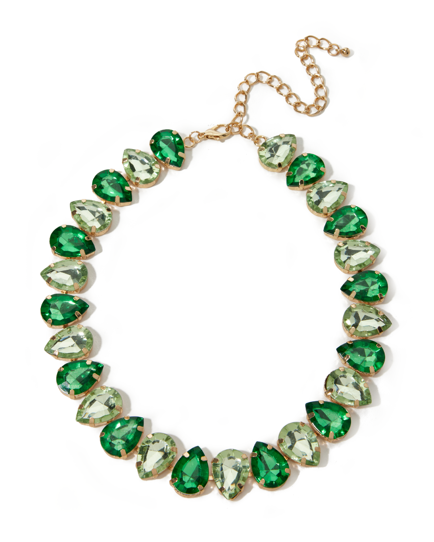 Green Gem Choker Necklace Green