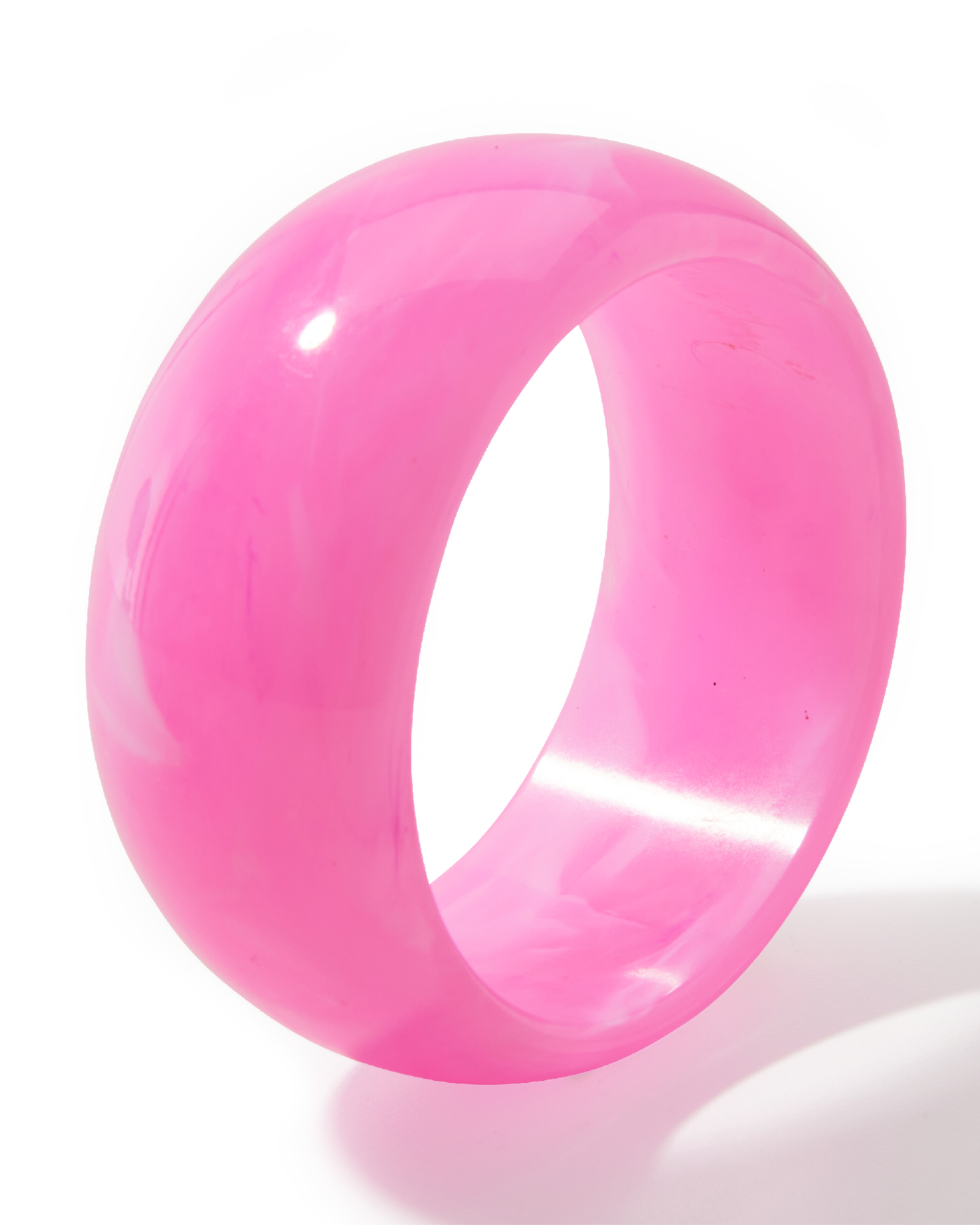 Marbled Acrylic Bangle Hot Pink