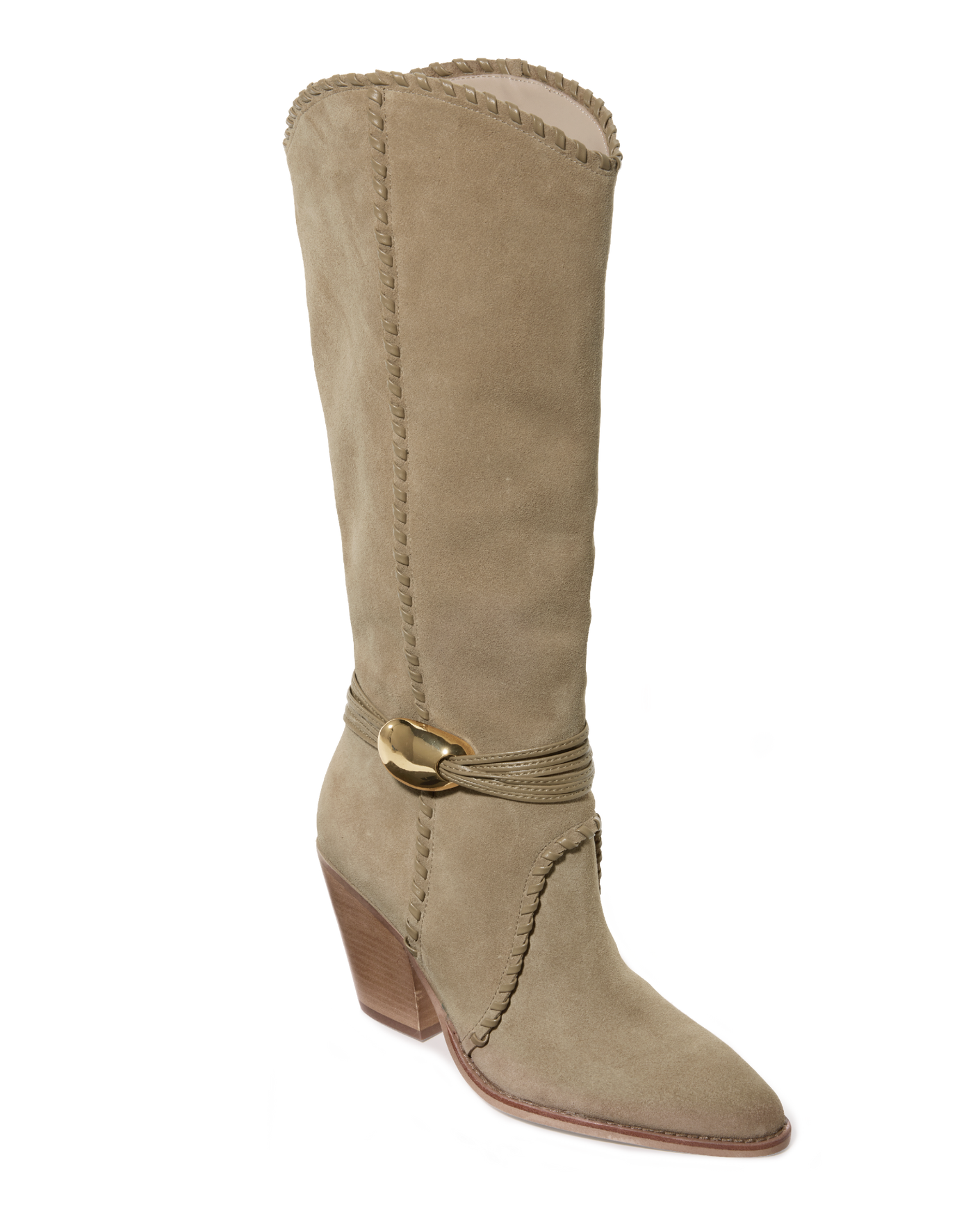 Hardware Western Boot Dark Taupe