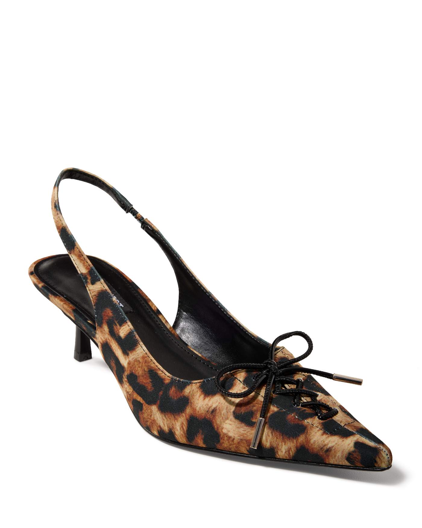 Print Sling-Back Kitten Heel Natural Multi