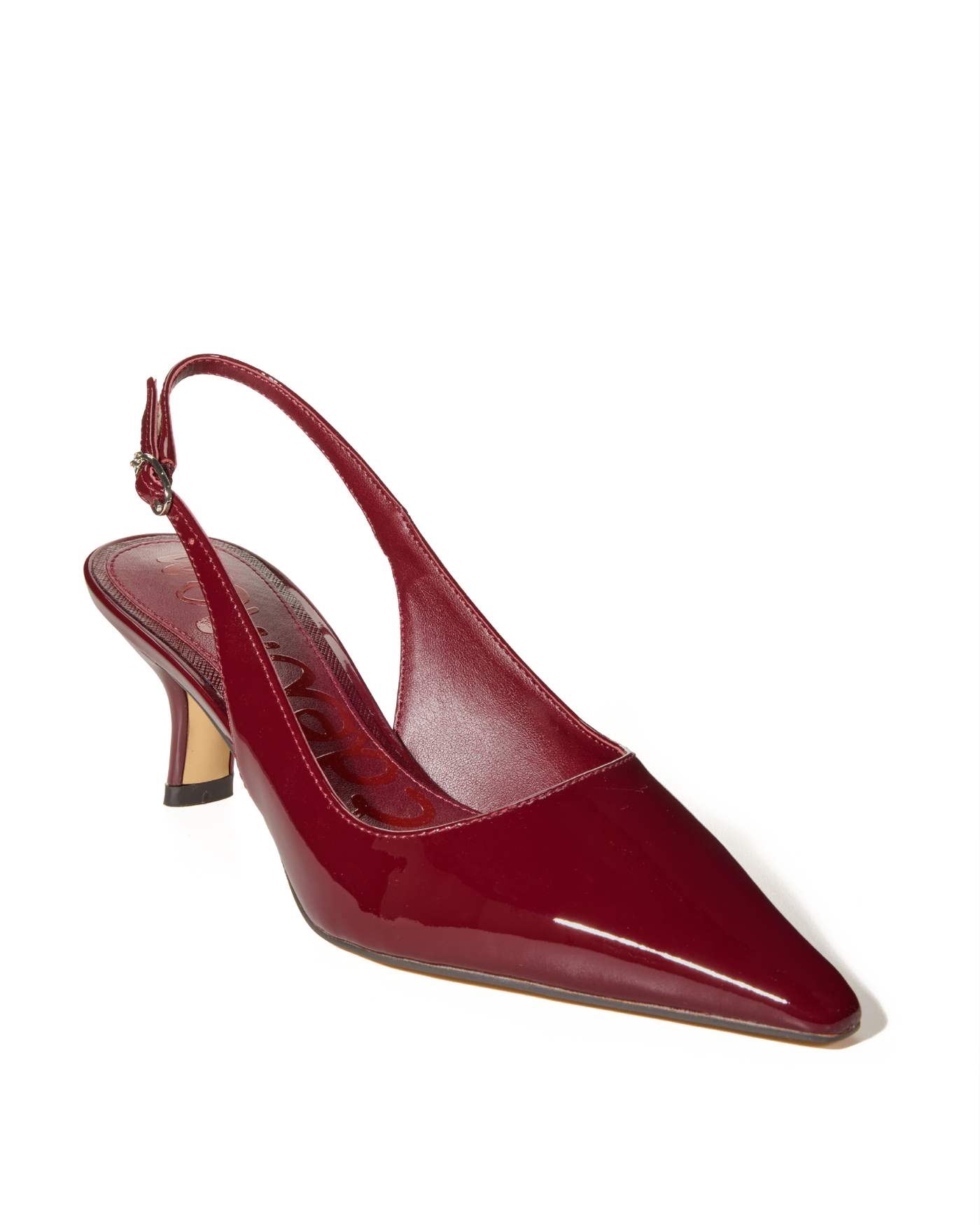 Sling-Back Kitten Heel Wine