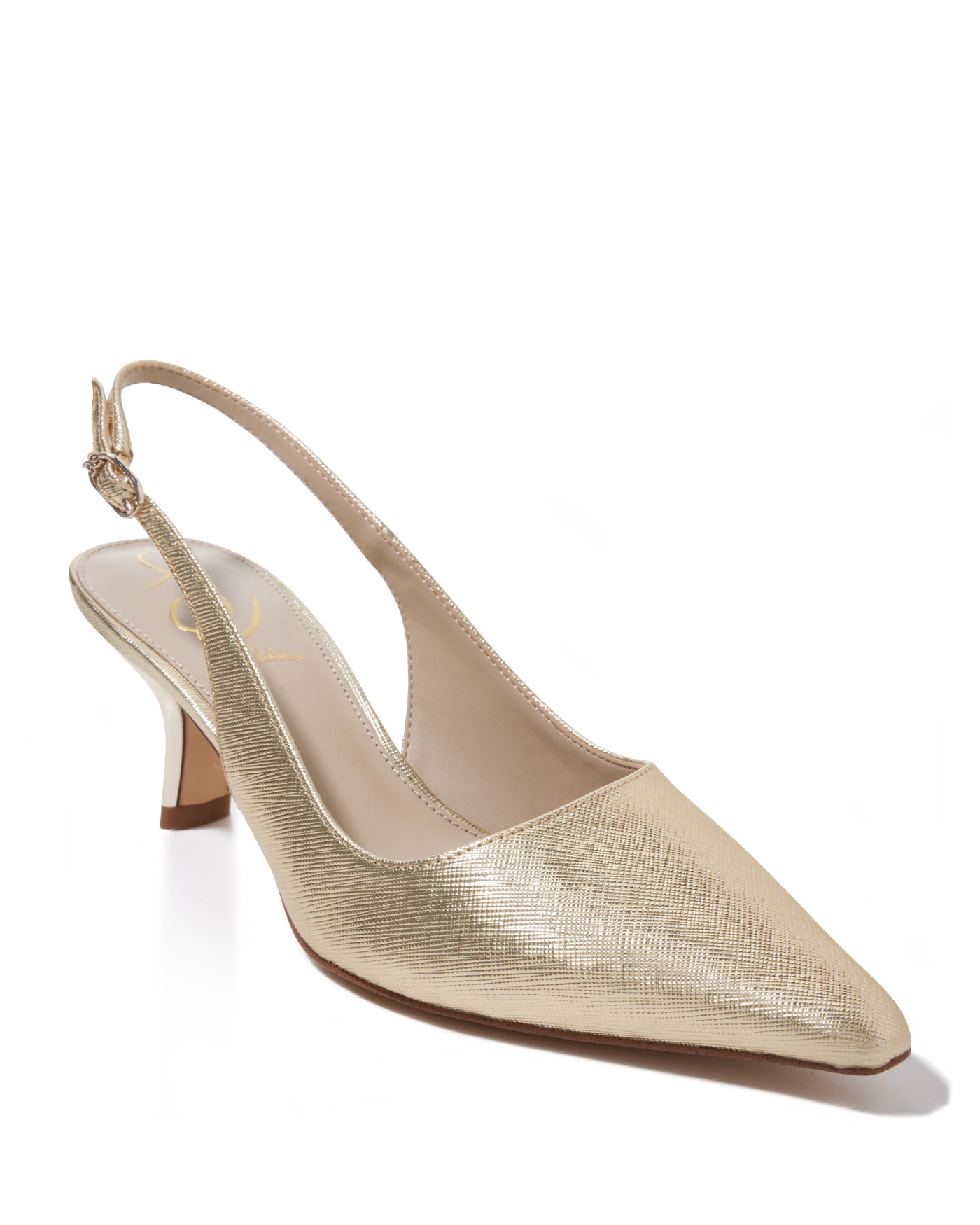 Sling-Back Kitten Heel Gold
