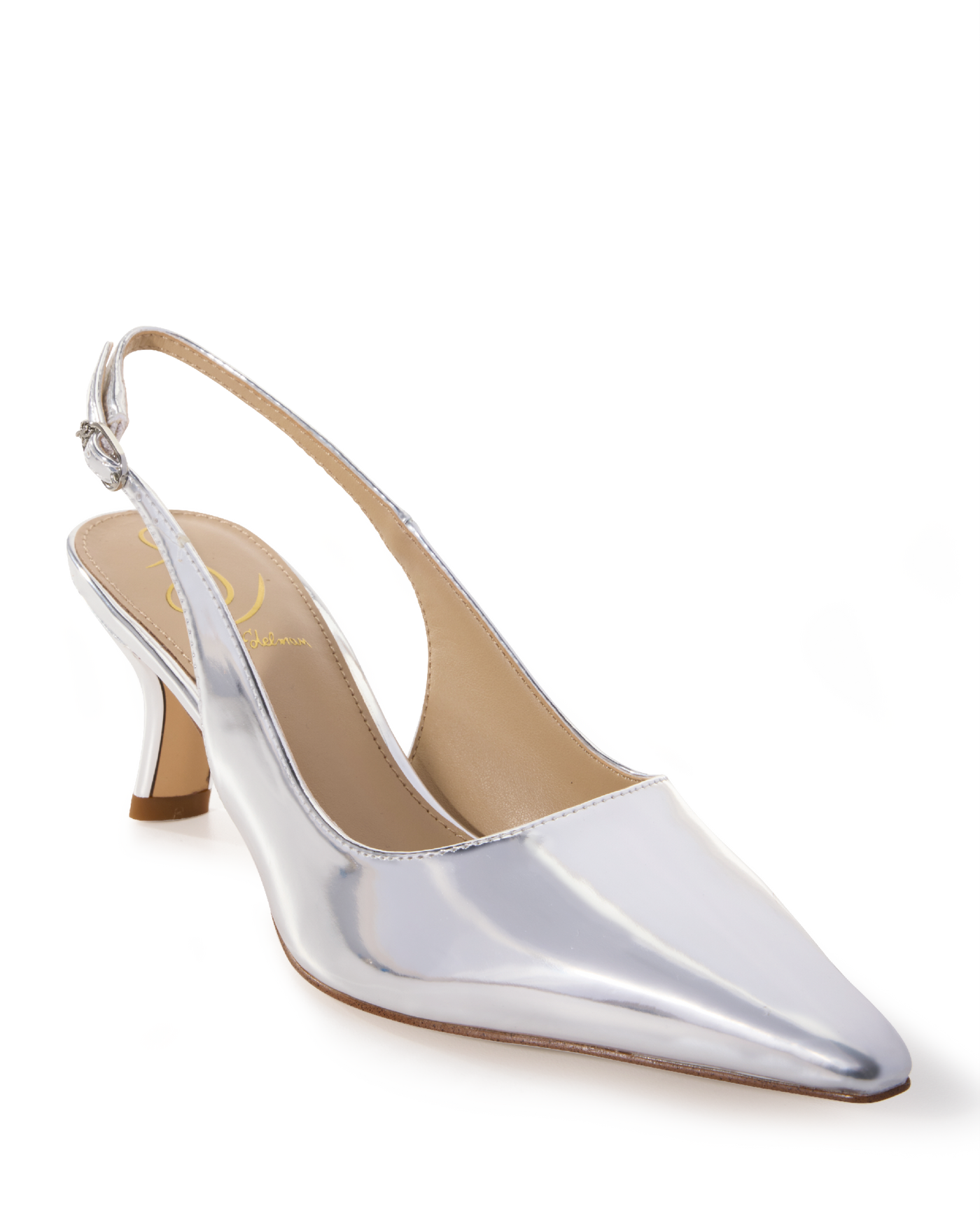 Sling-Back Kitten Heel Silver