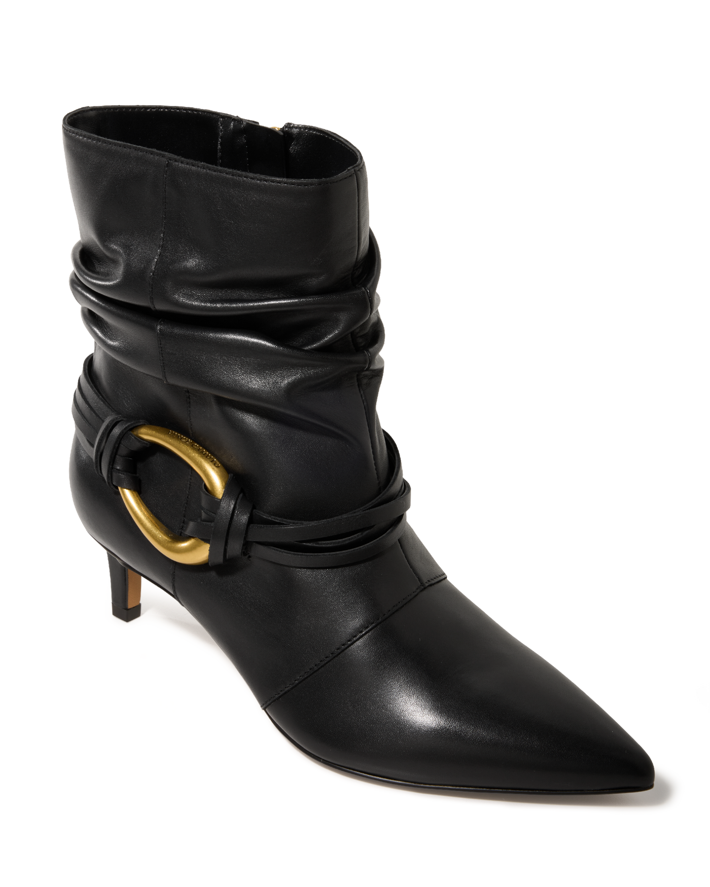 Slouchy Hardware Bootie Black