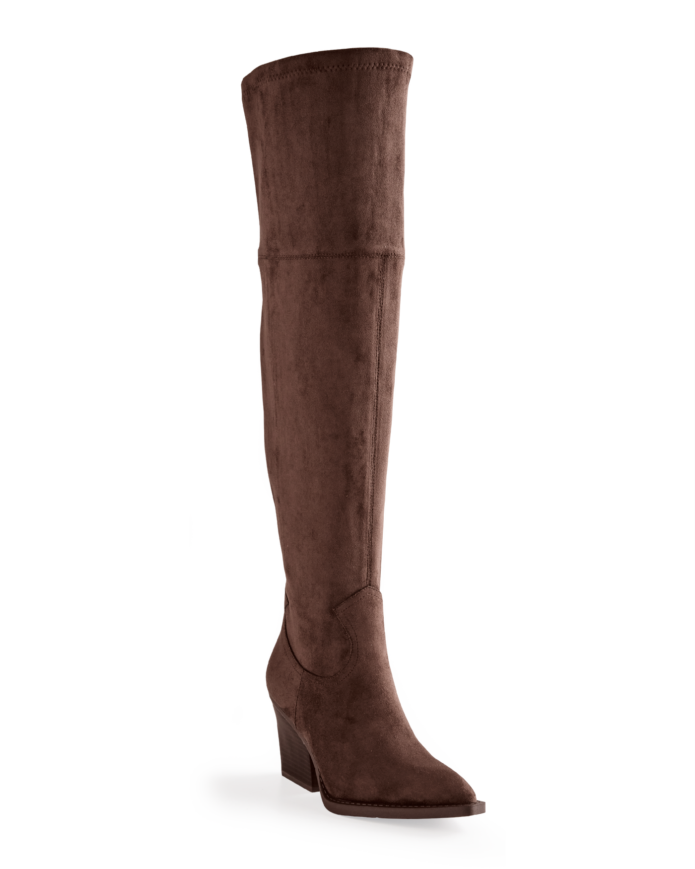 Over The Knee Western Boot Dark Chocolate