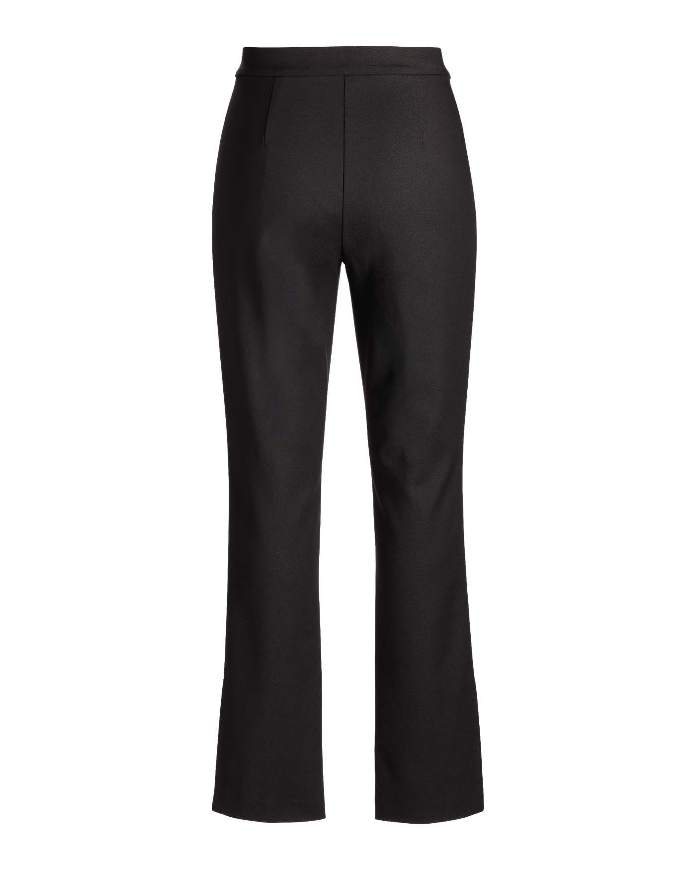 Newport Modern Slim Straight Side Slit Trouser Pant - Black