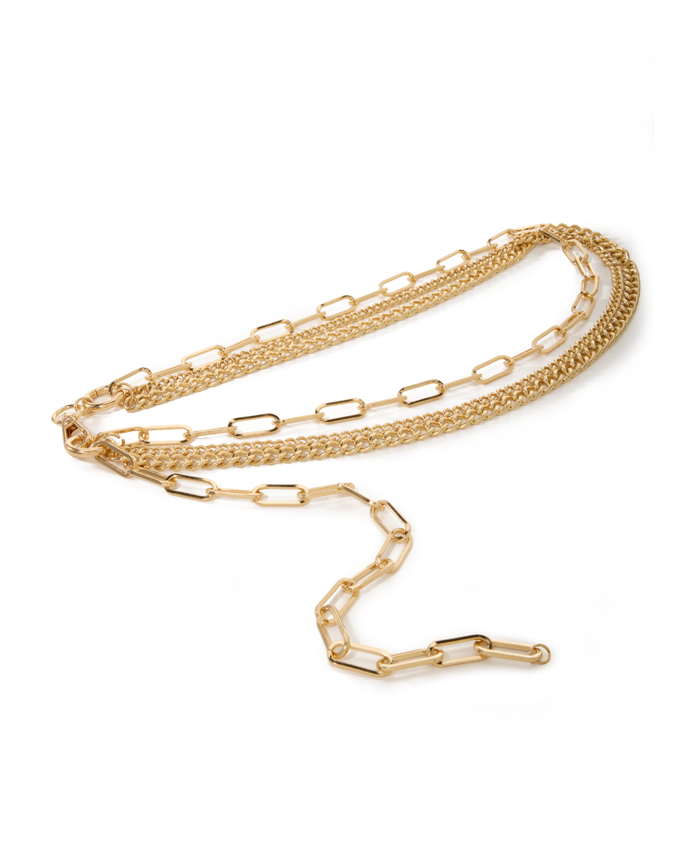Layered Chain Belt Gold