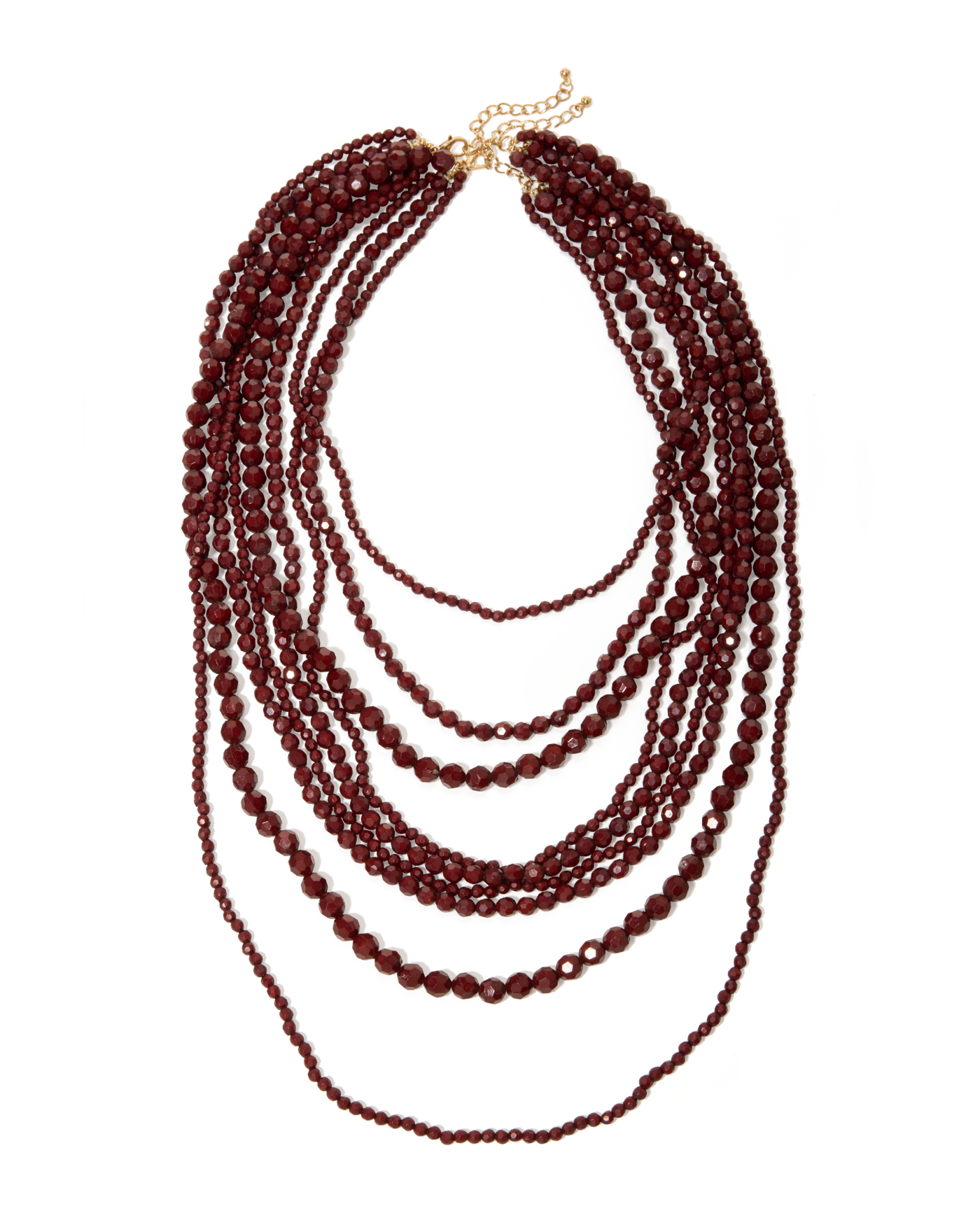 Layered Double Necklace Brown