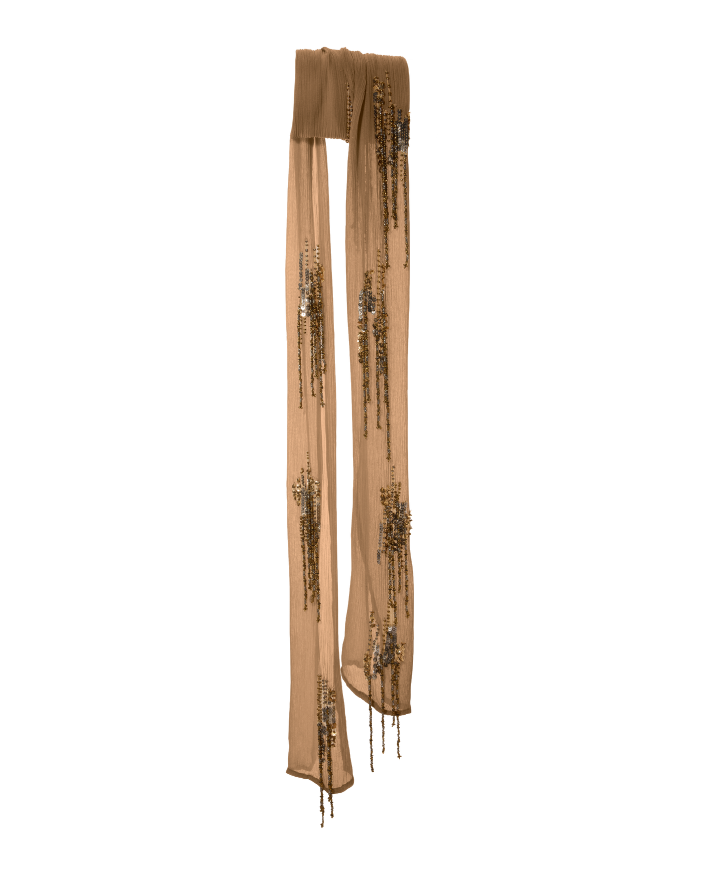 Beaded Scarf Brown