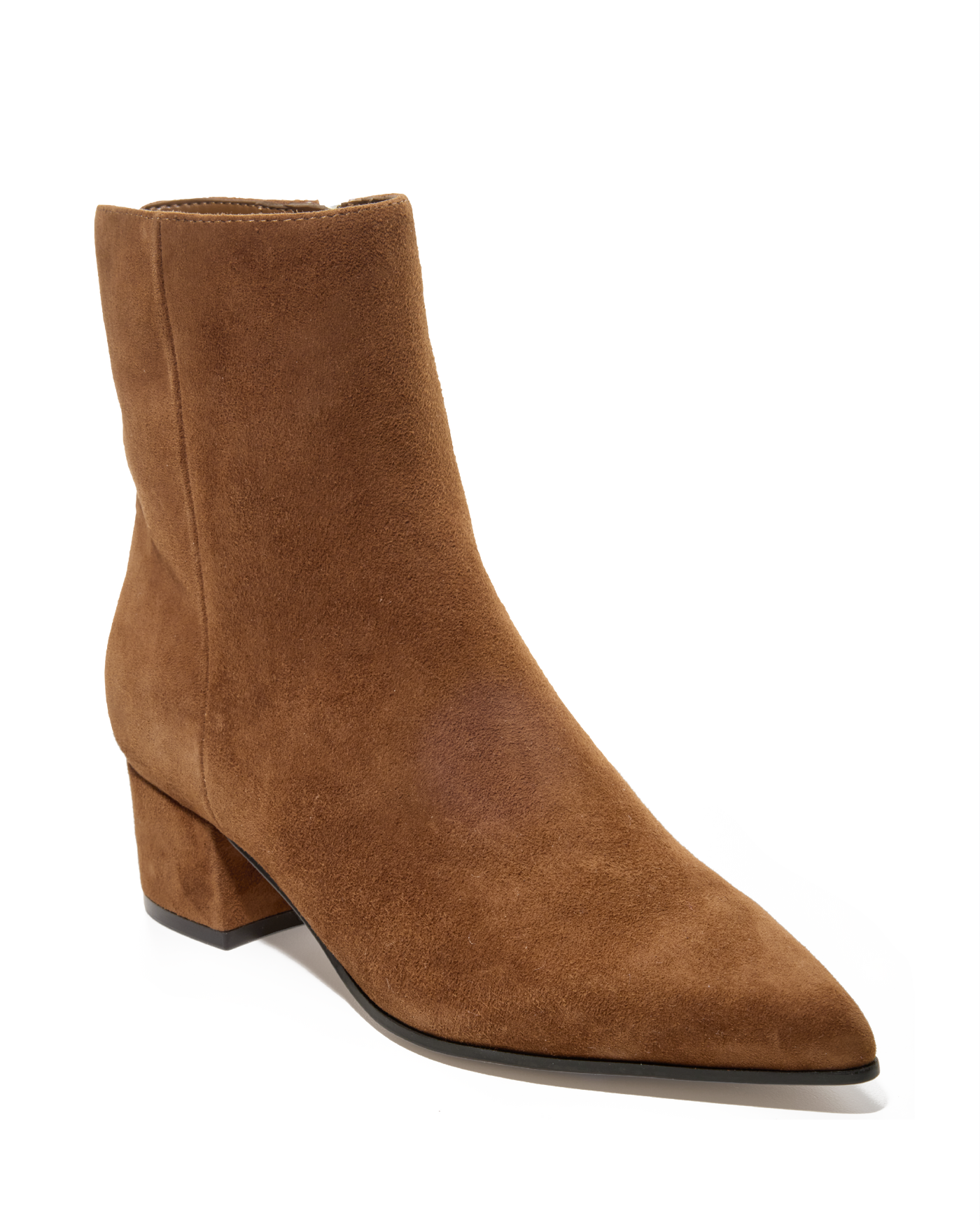 Pointed-Toe Riding Bootie Cognac