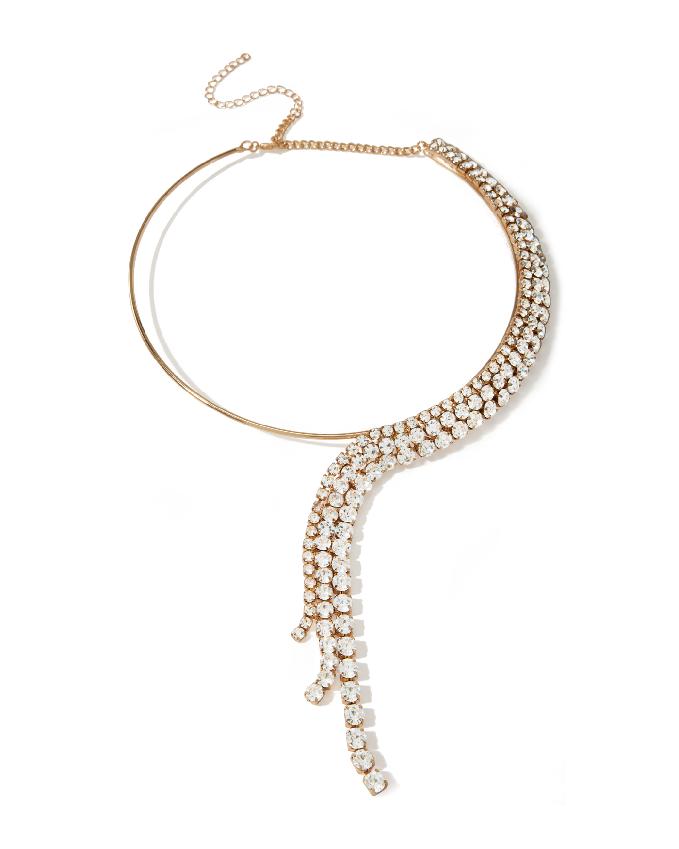 Placed Gem Necklace Gold