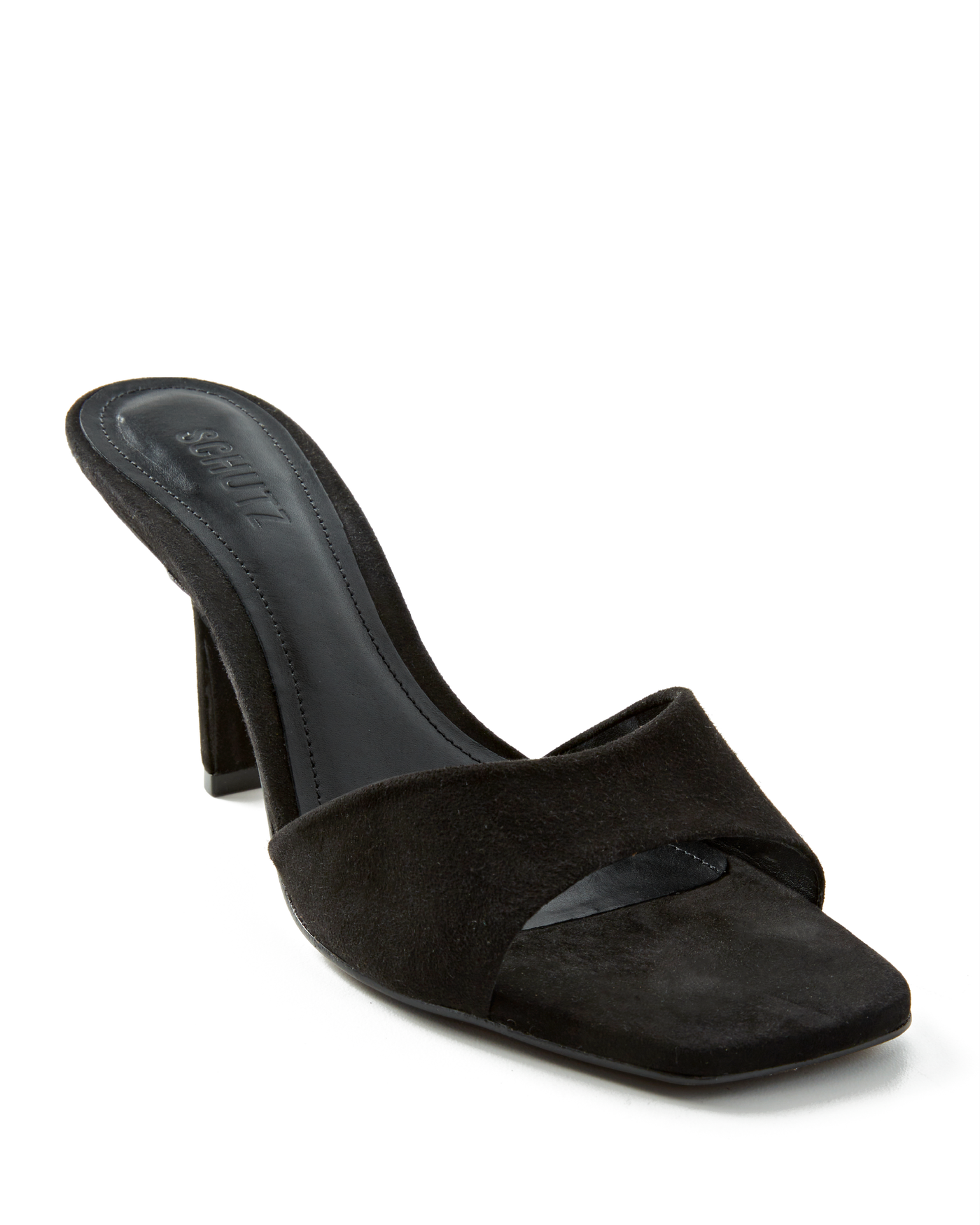 Suede Heel Black