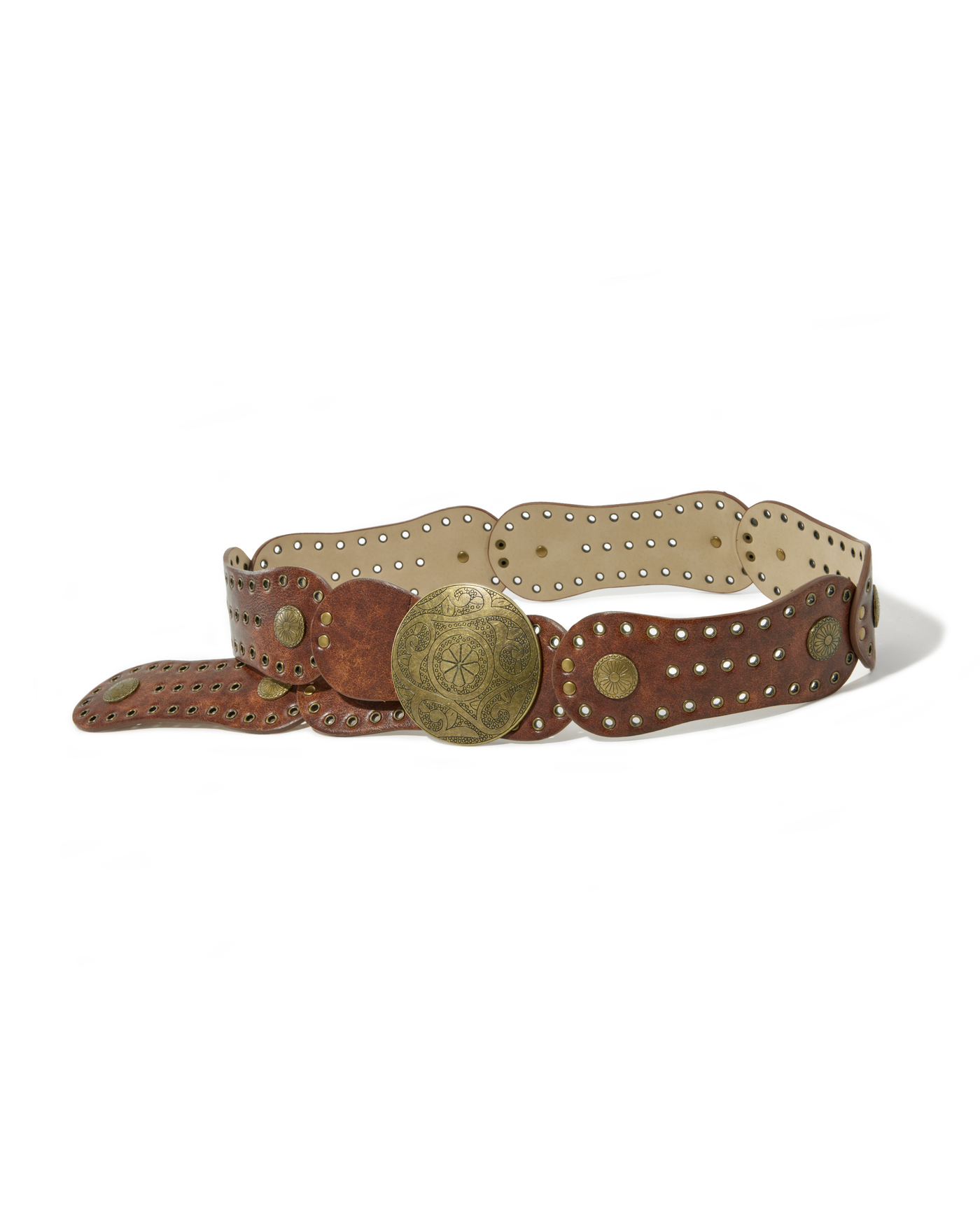 Grommet Western Belt Brown