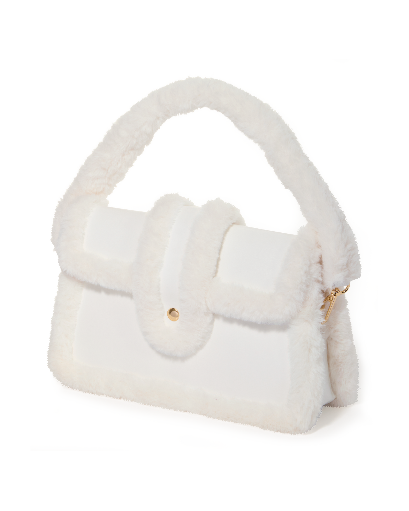 Shearling Purse White