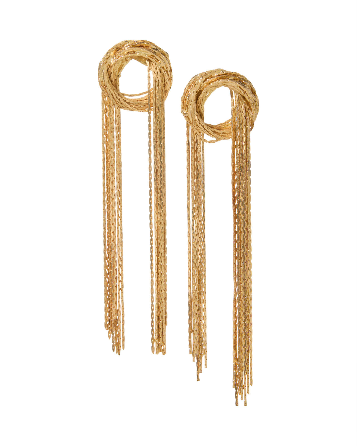 Knotted Drop Earrings Gold