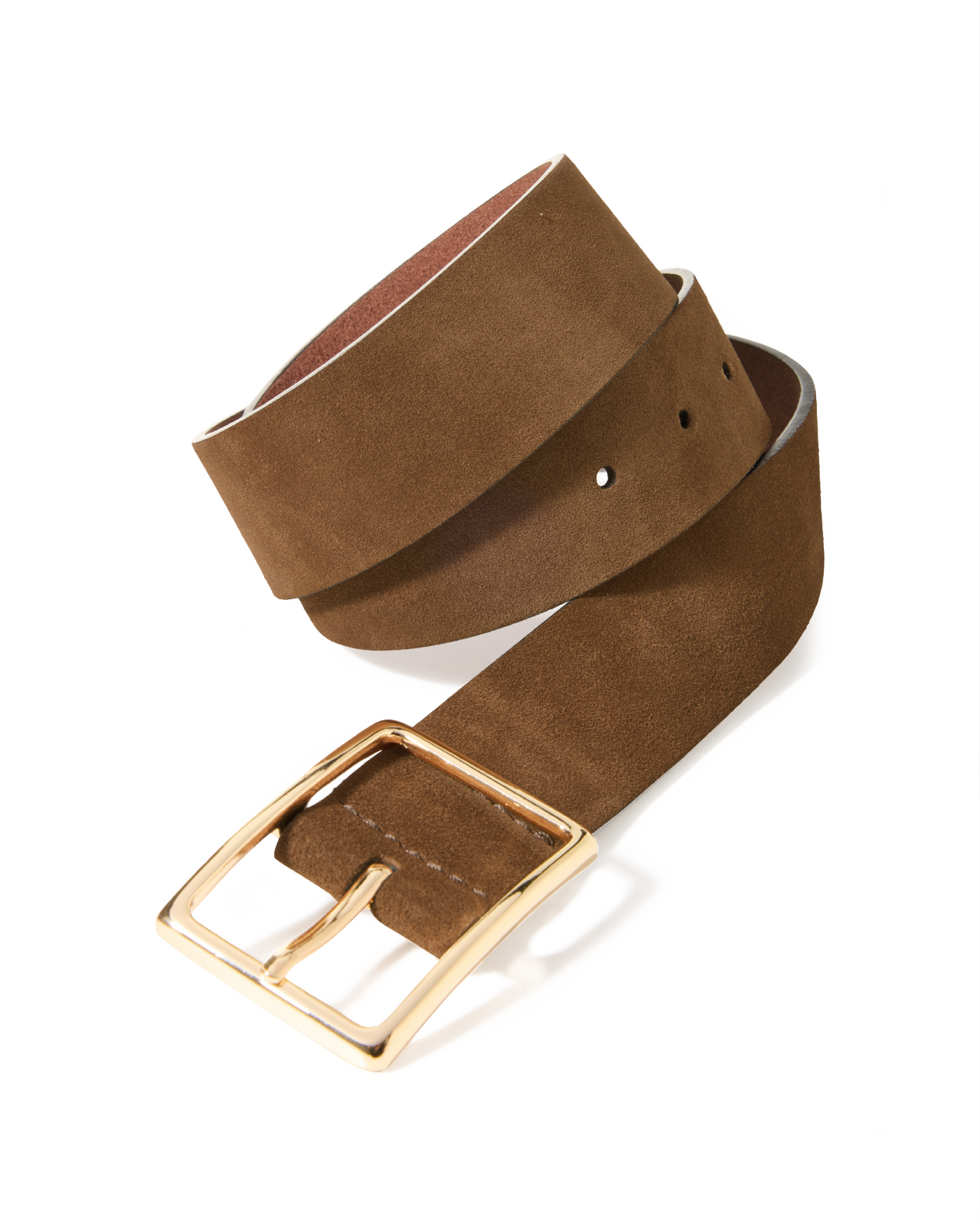 Modern Classic Suede Belt Brown