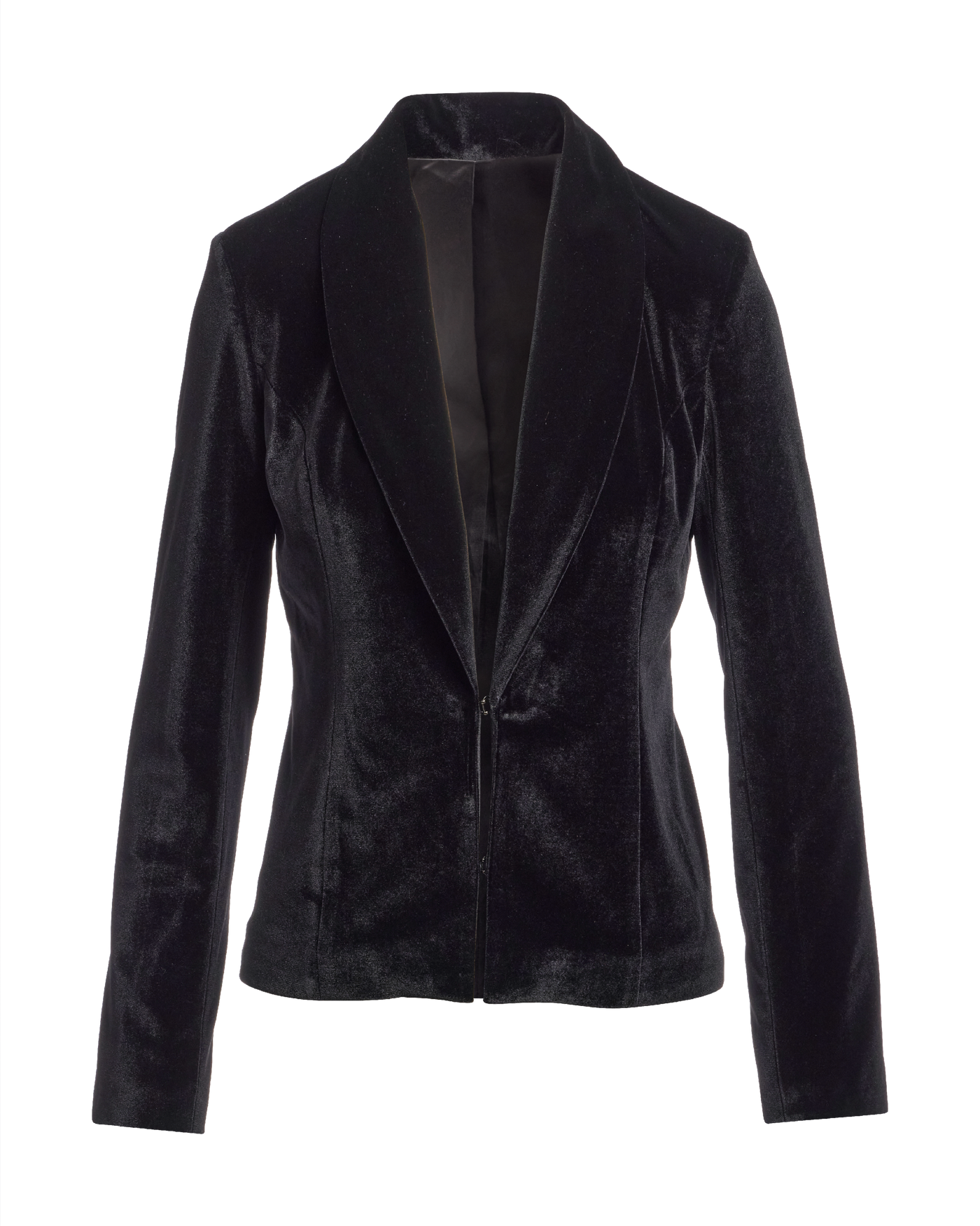 Velvet Shawl Collar Blazer - Black | Boston Proper