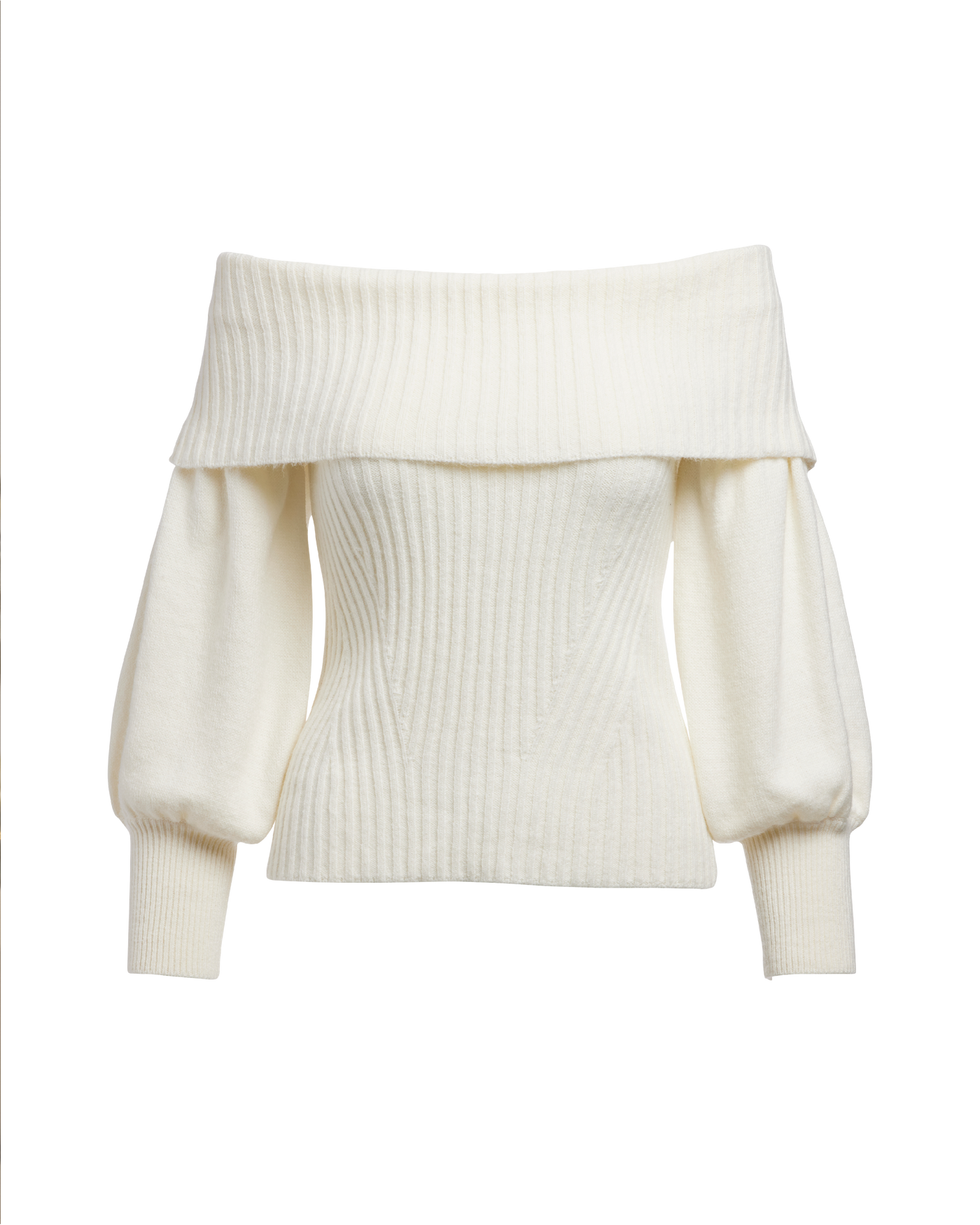 BUNON ブノン　Wide Pullover off white Wide Rib Fold Over Sweater - Off White – Boston Proper