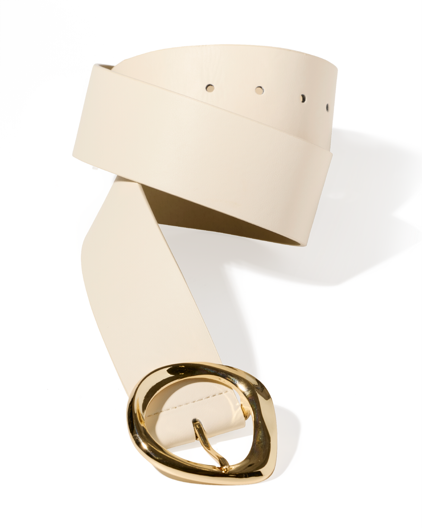 Modern Oval Hardware Belt Bone