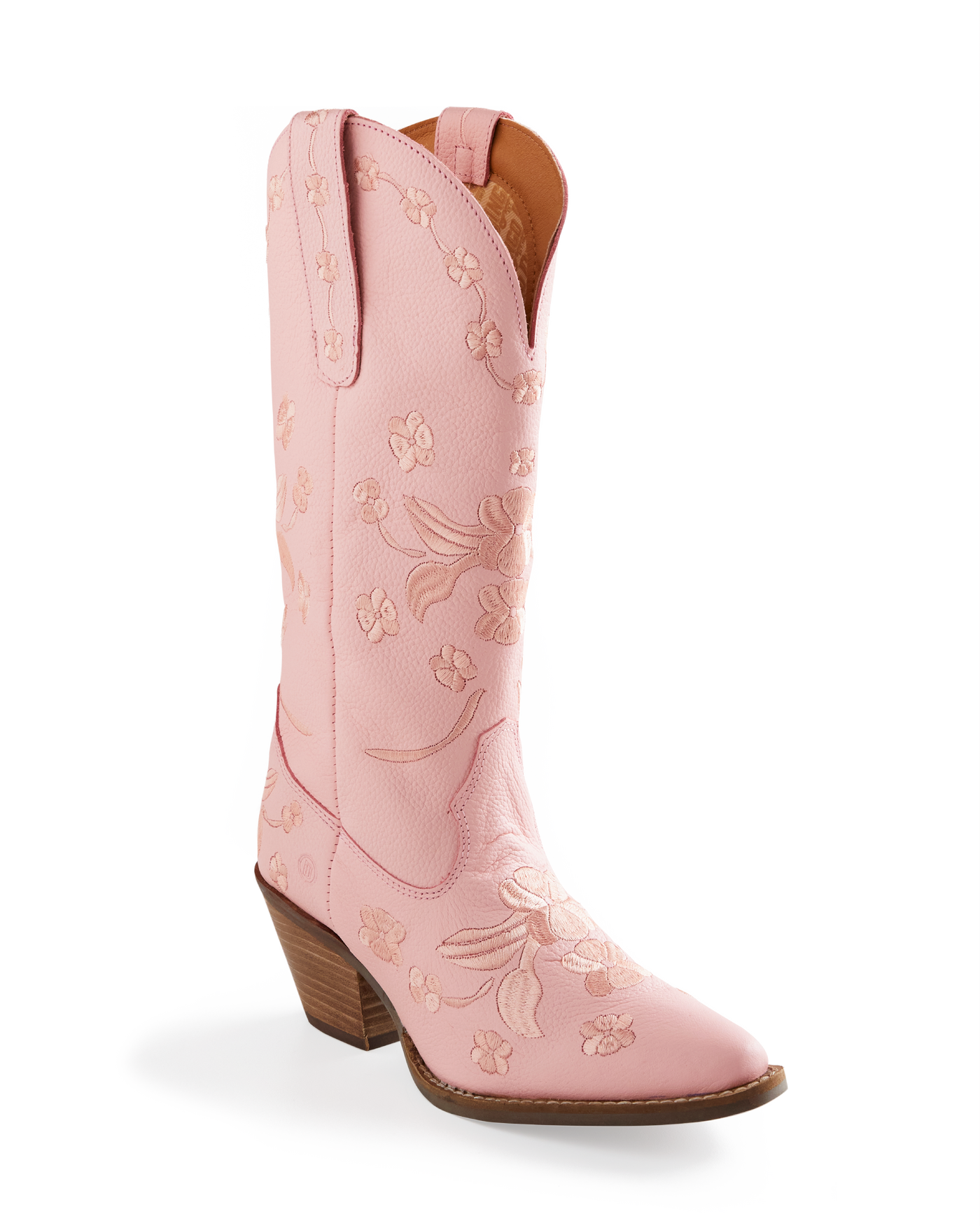 Dingo Embroidered Floral Western Boot Pink