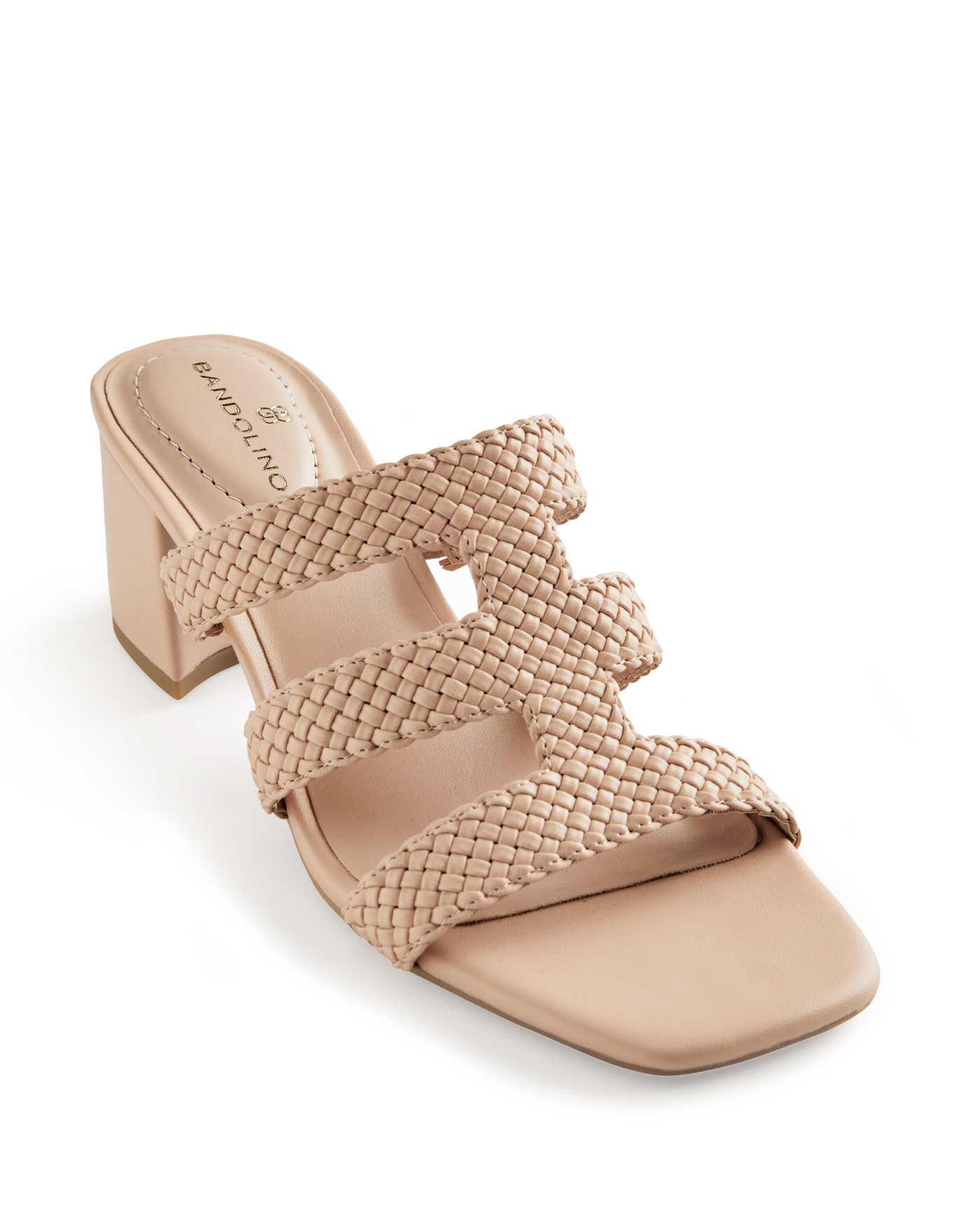 Marc Fisher Interwoven Block Heel Tan