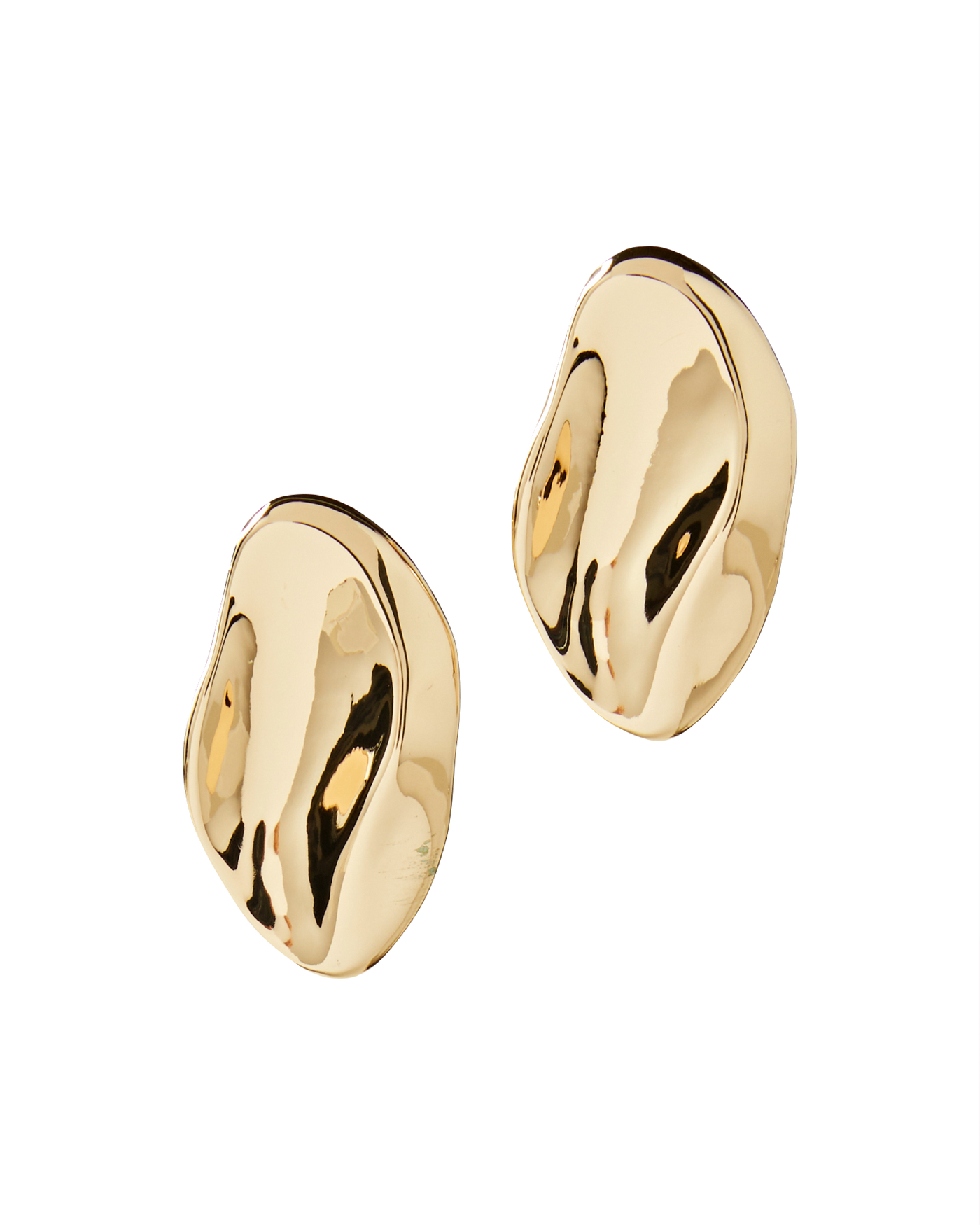 Modern Stud Earrings Gold